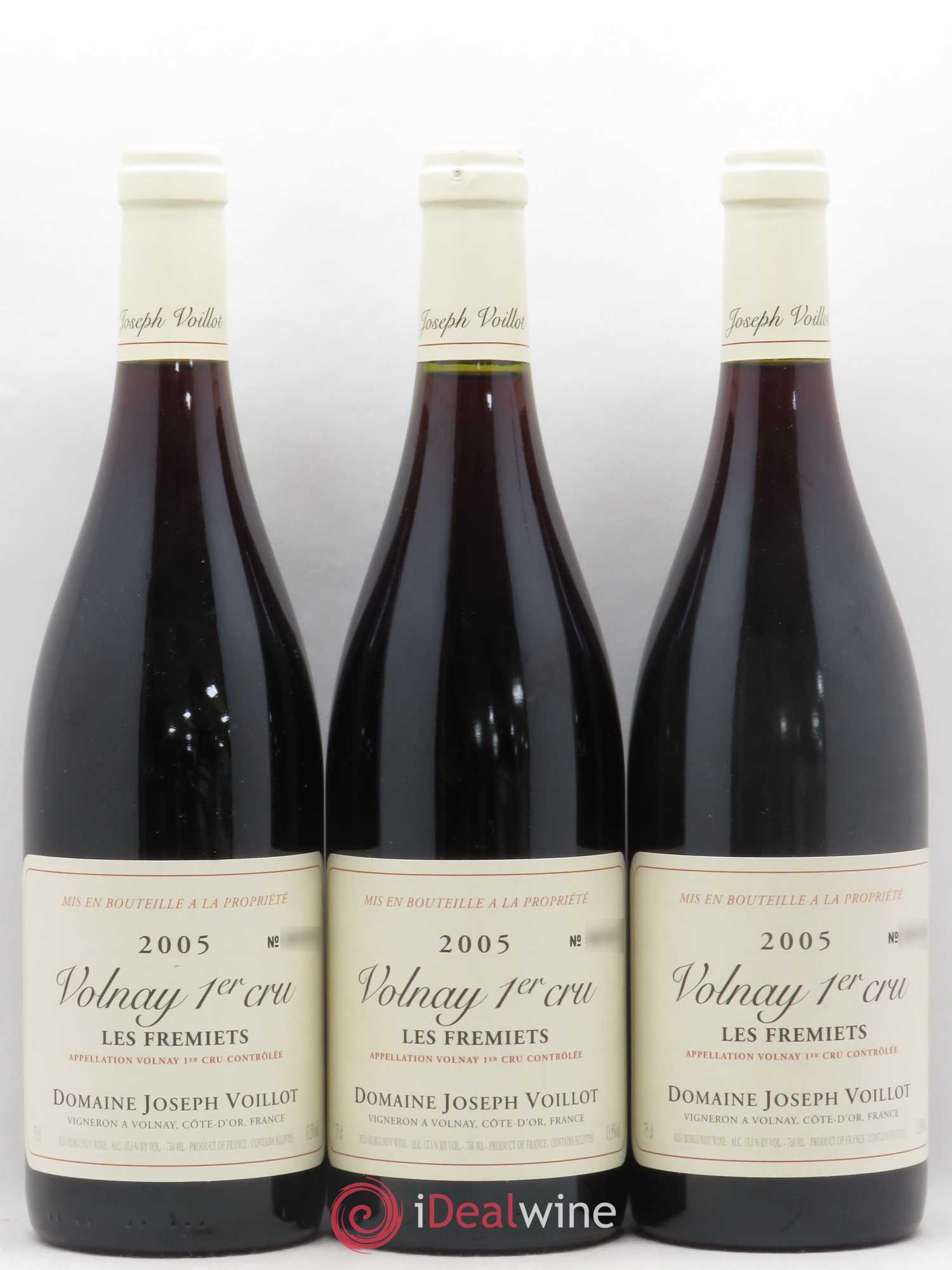 Volnay 1er Cru Les Fremiets Joseph Voillot (Domaine) 2005 - Lot de 3 bouteilles - 0