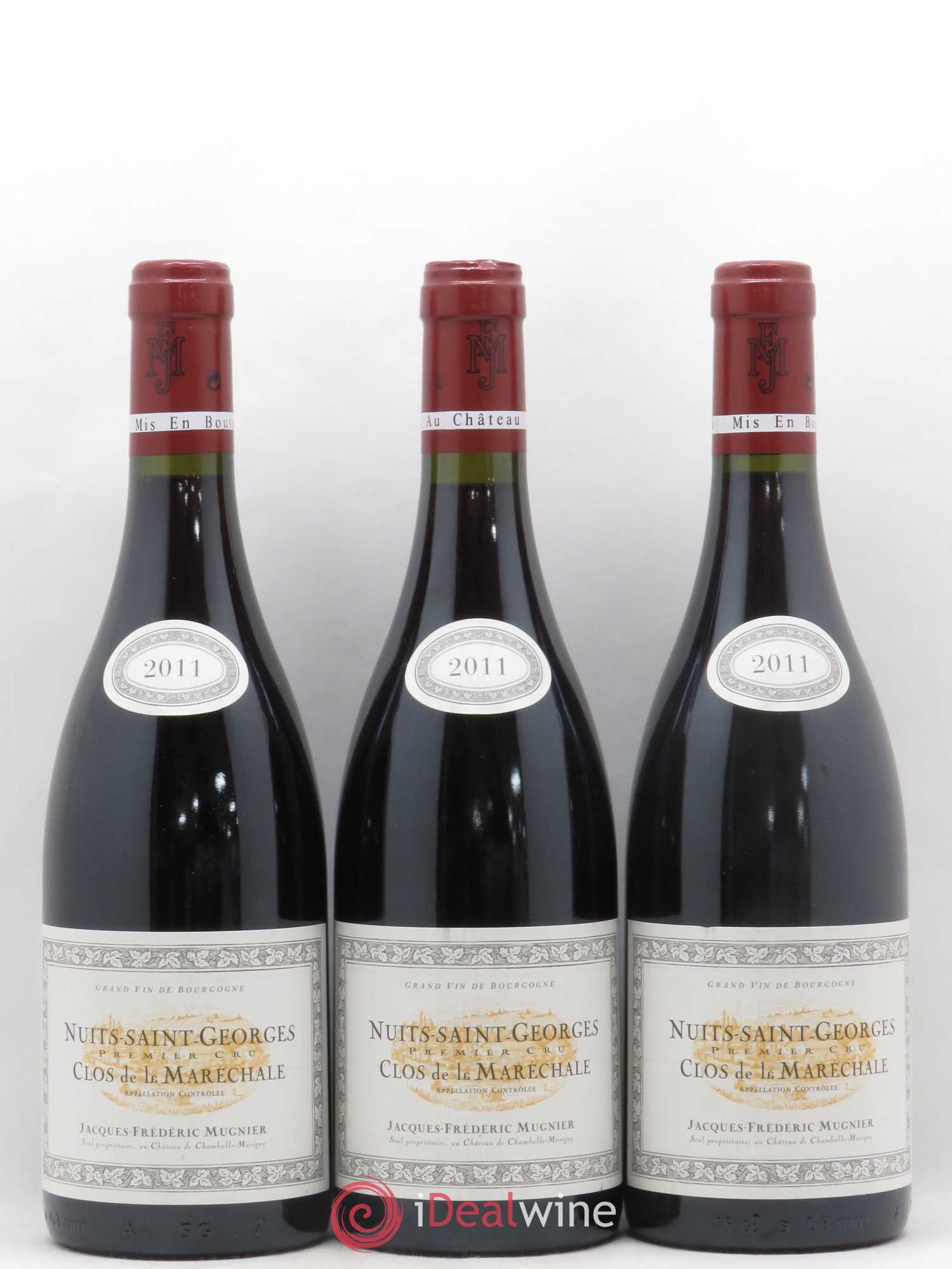 Nuits-Saint-Georges 1er Cru Clos de La Maréchale Jacques-Frédéric Mugnier 2011 - Lot de 3 bouteilles - 0