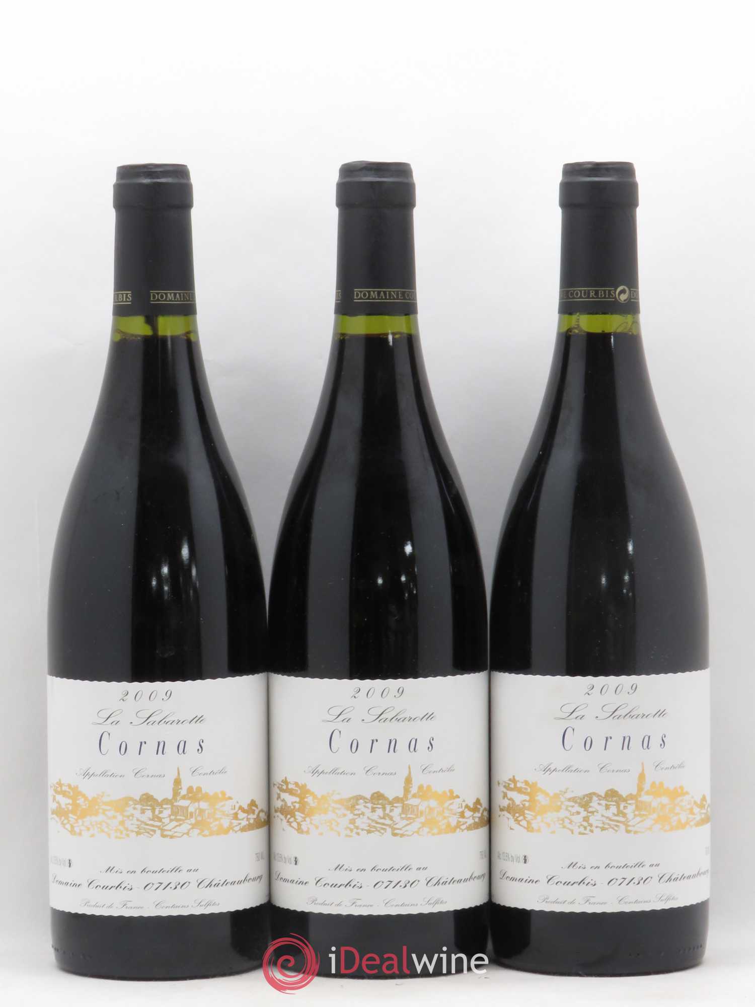Cornas La Sabarotte Courbis 2009 - Lot de 3 bouteilles - 0