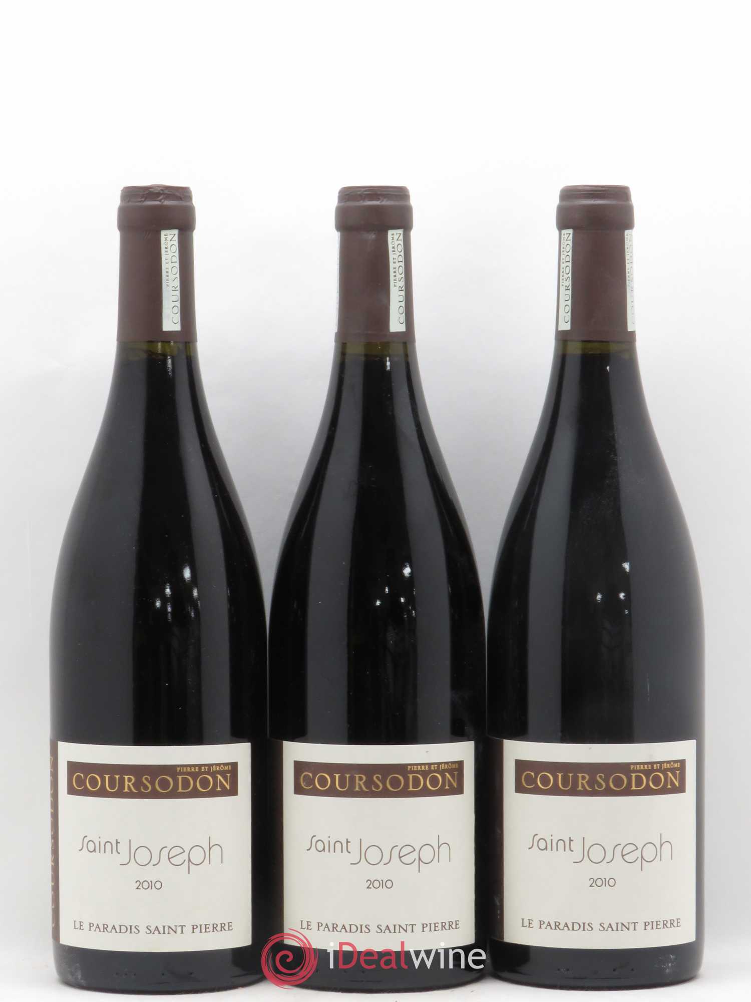 Saint-Joseph Le Paradis Saint-Pierre Pierre et Jérôme Coursodon 2010 - Lot de 3 bouteilles - 0