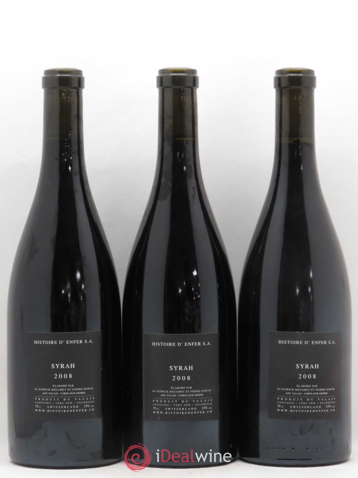 Valais Syrah Histoire d'Enfer 2008 - Lot de 3 bouteilles - 1