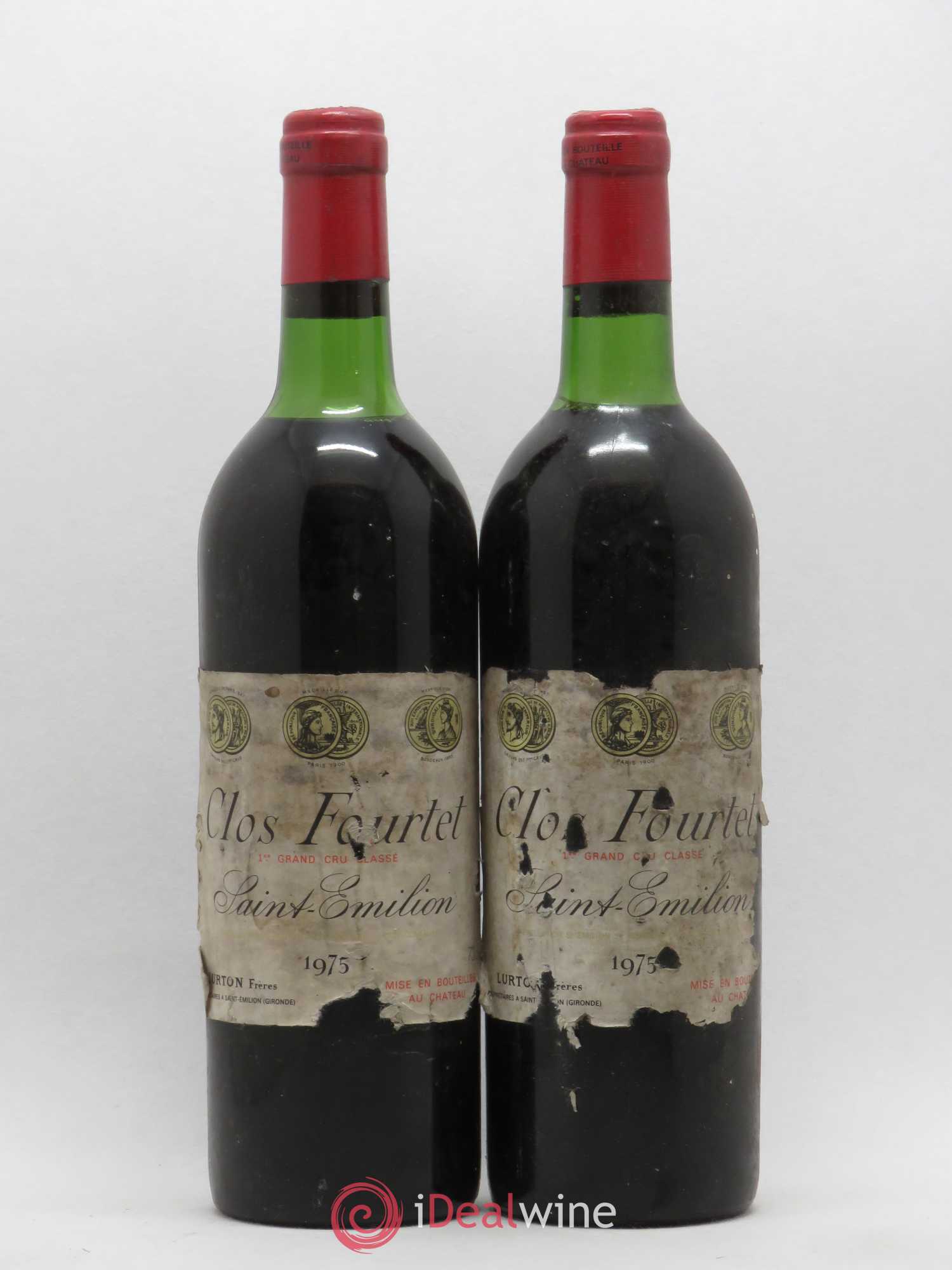 Clos Fourtet 1er Grand Cru Classé B 1975 - Lot de 2 bouteilles - 0