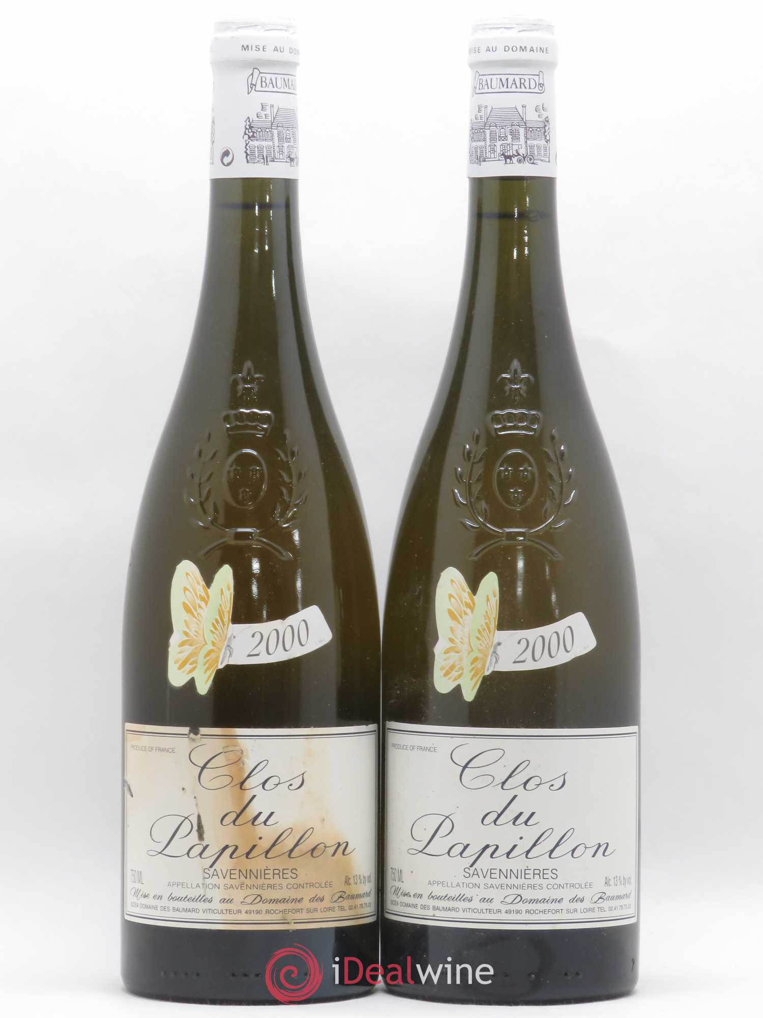Savennières Clos du Papillon Baumard (Domaine des) 2000 - Lot de 2 bouteilles - 0