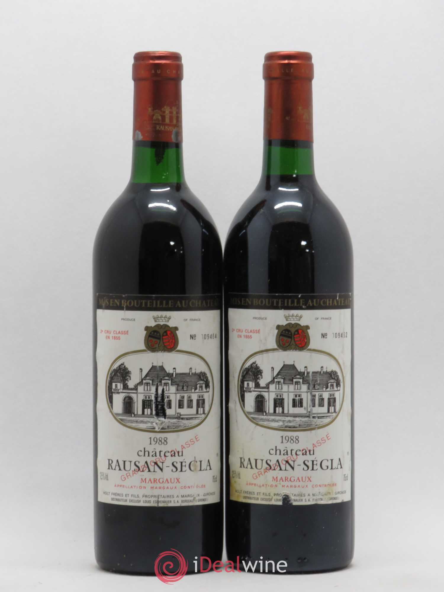 Château Rauzan Ségla Grand Cru Classé 1988 - Lot de 2 bouteilles - 0