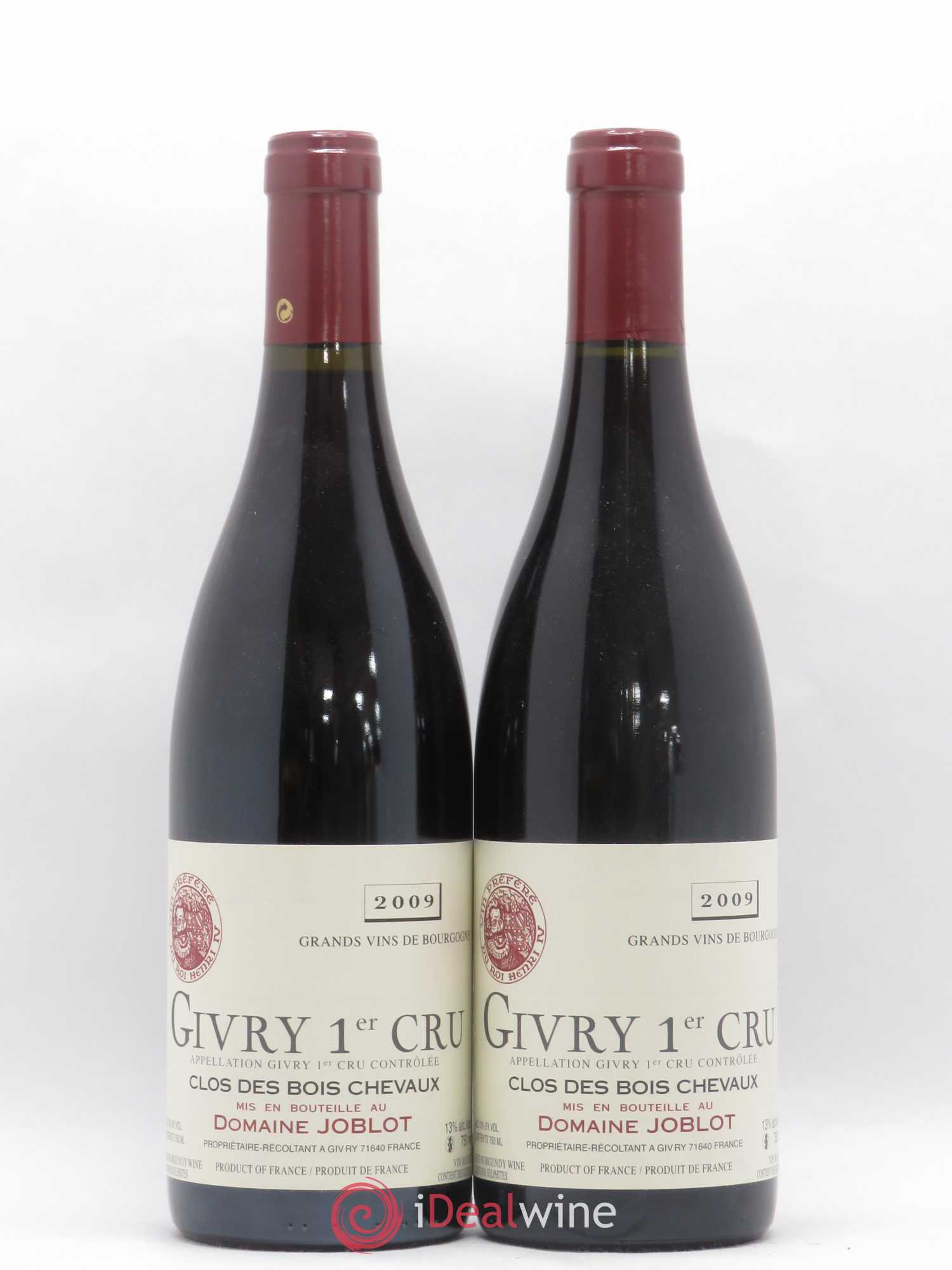 Givry 1er Cru Clos des Bois Chevaux Joblot 2009 - Posten von 2 Flaschen - 0