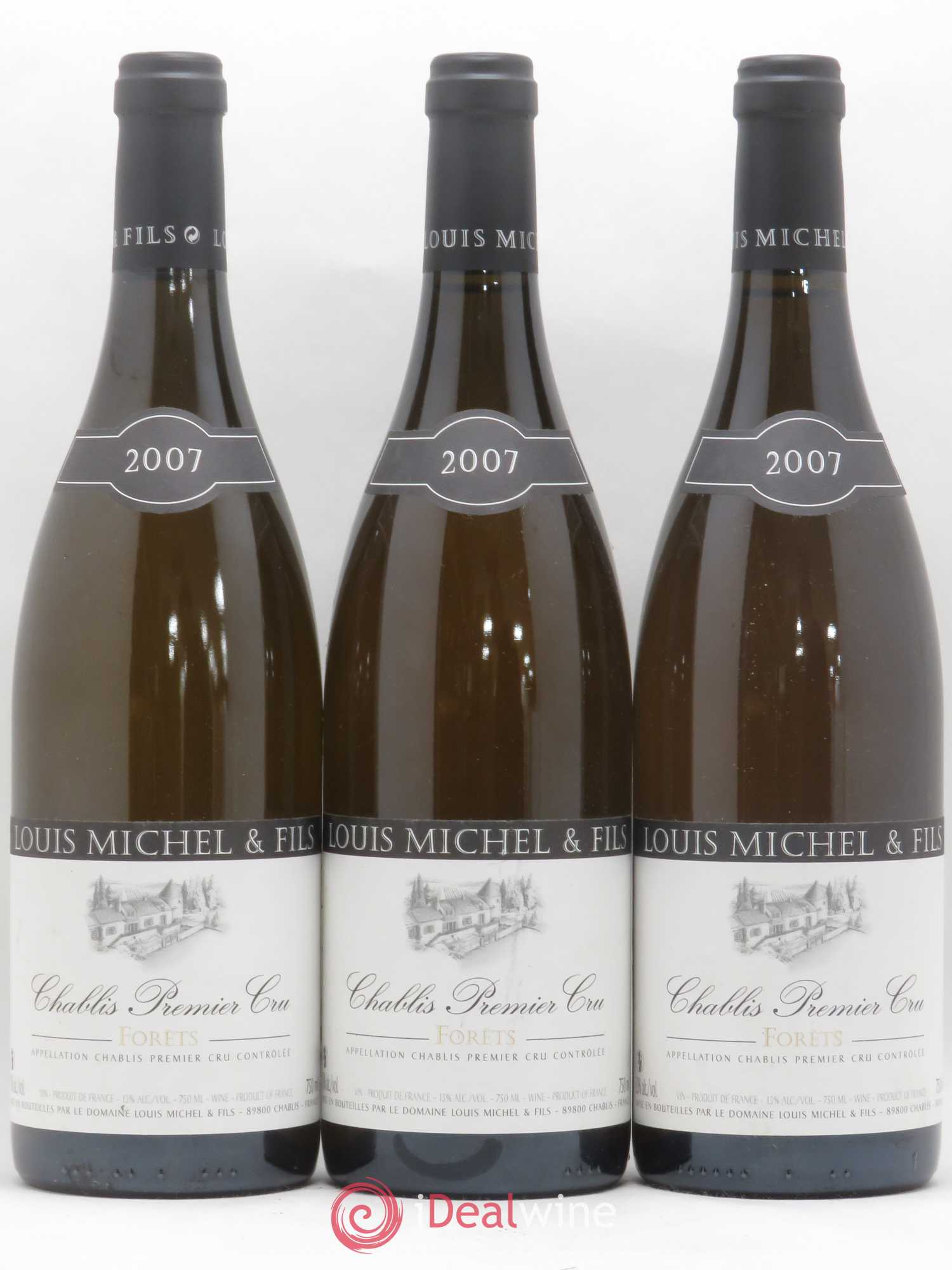 Chablis 1er Cru Forêts Louis Michel et Fils 2007 - Lot de 3 bouteilles - 0