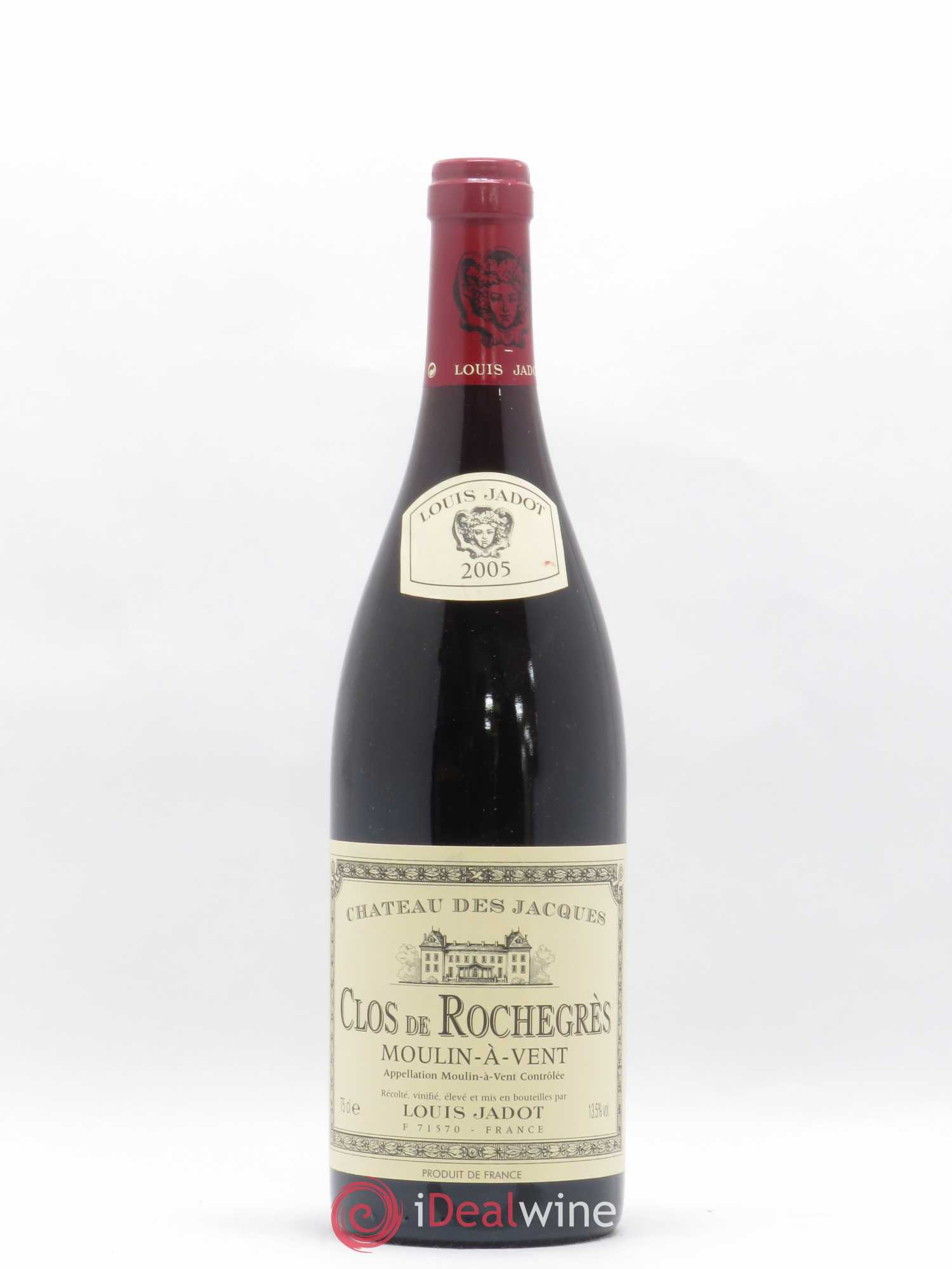 Moulin-à-Vent Clos de Rochegrès Château des Jacques Jadot 2005 - Lot de 1 bouteille - 0
