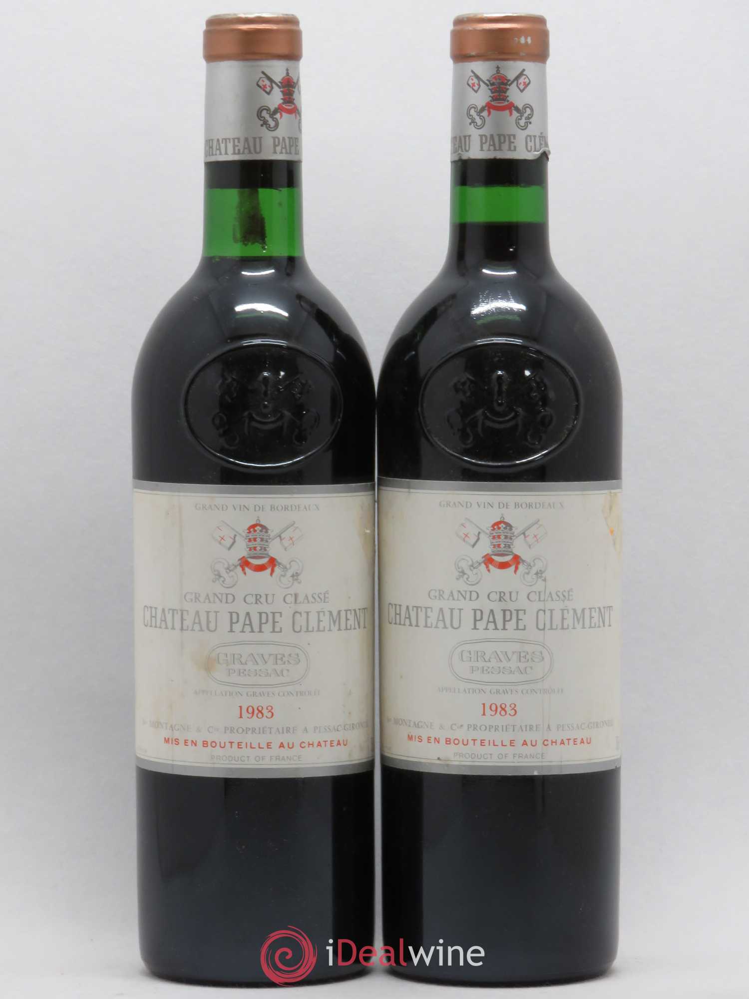 Château Pape Clément Cru Classé de Graves 1983 - Lot de 2 bouteilles - 0