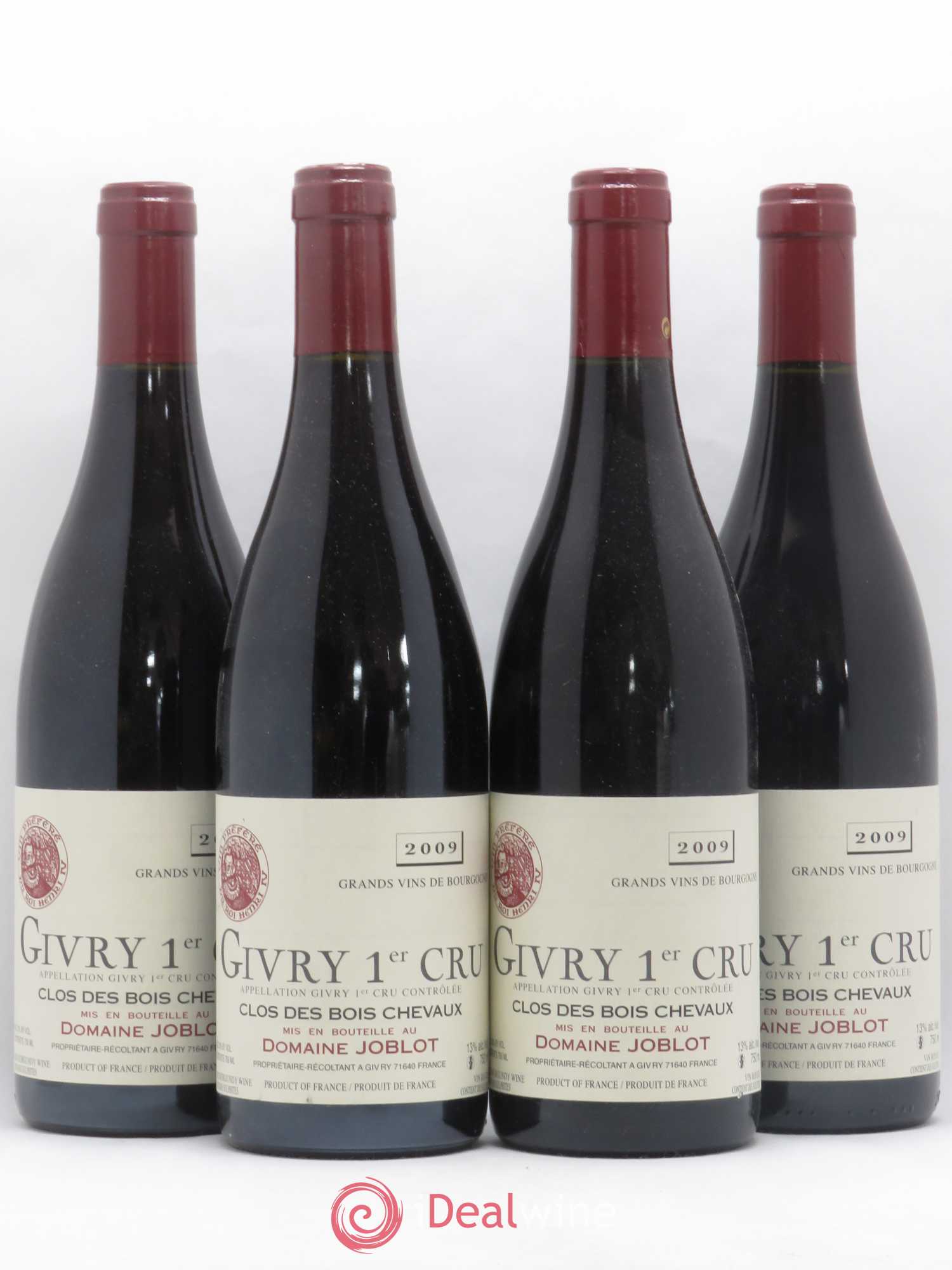 Givry 1er Cru Clos des Bois Chevaux Joblot 2009 - Posten von 4 Flaschen - 0