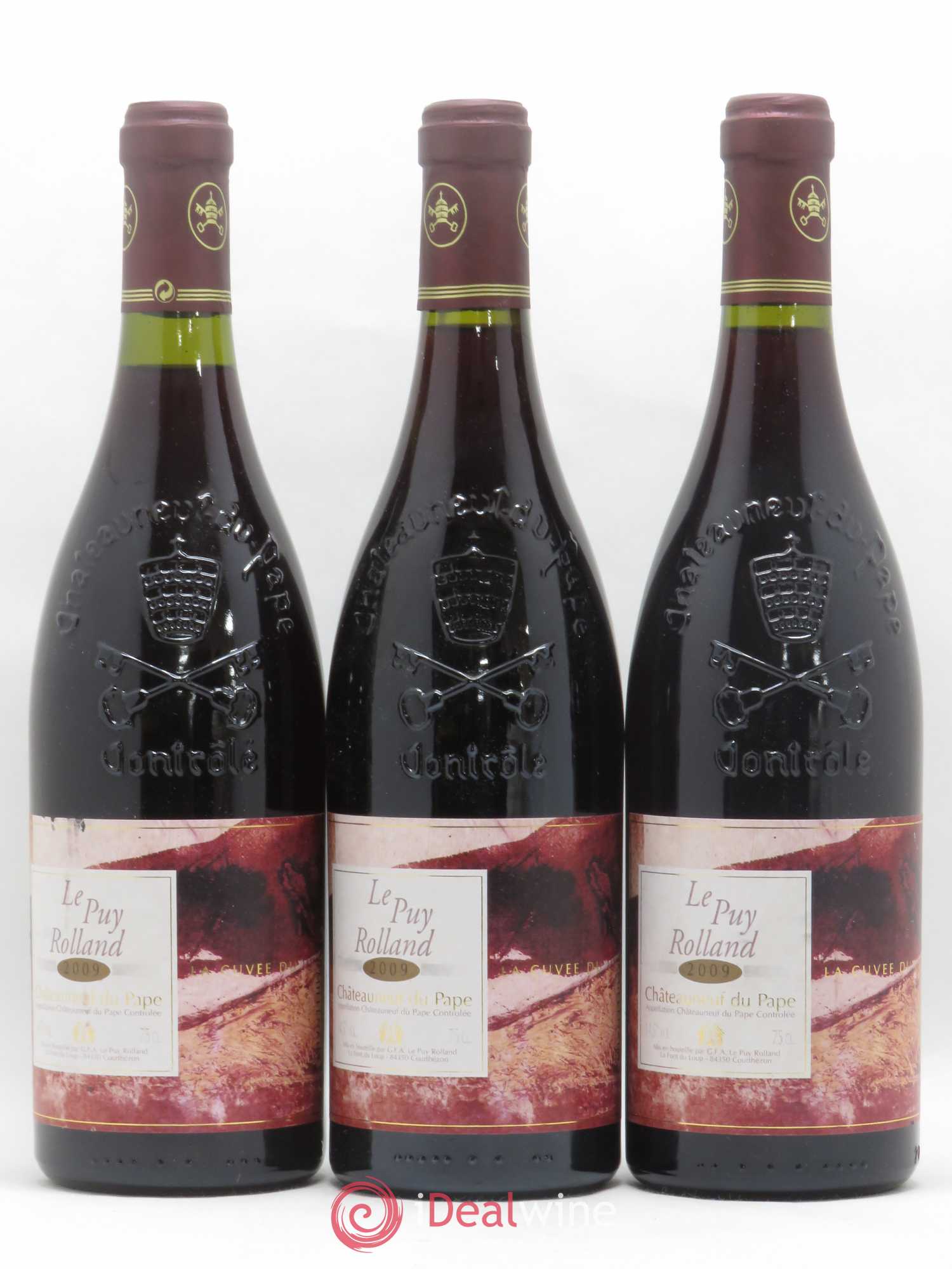 Châteauneuf-du-Pape Le Puy Rolland Font du Loup 2009 - Posten von 3 Flaschen - 0