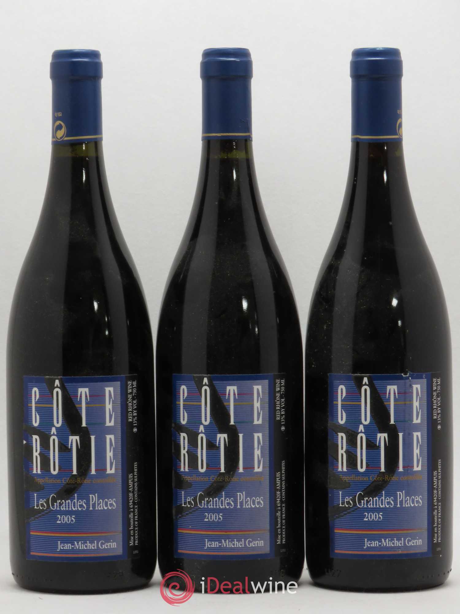 Côte-Rôtie Les Grandes Places Jean-Michel Gerin 2005 - Lot de 3 bouteilles - 0