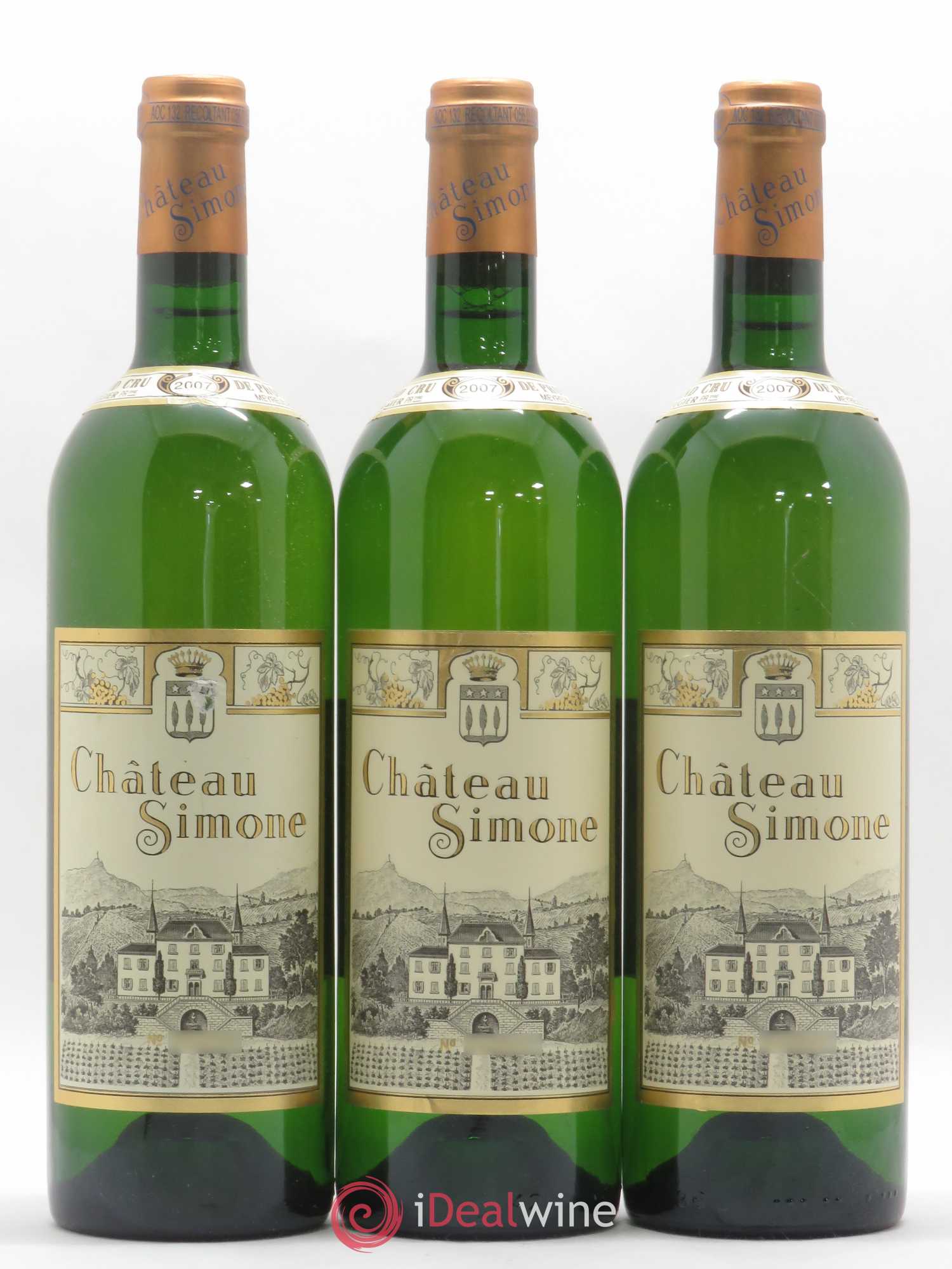 Palette Château Simone Famille Rougier 2007 - Posten von 3 Flaschen - 0