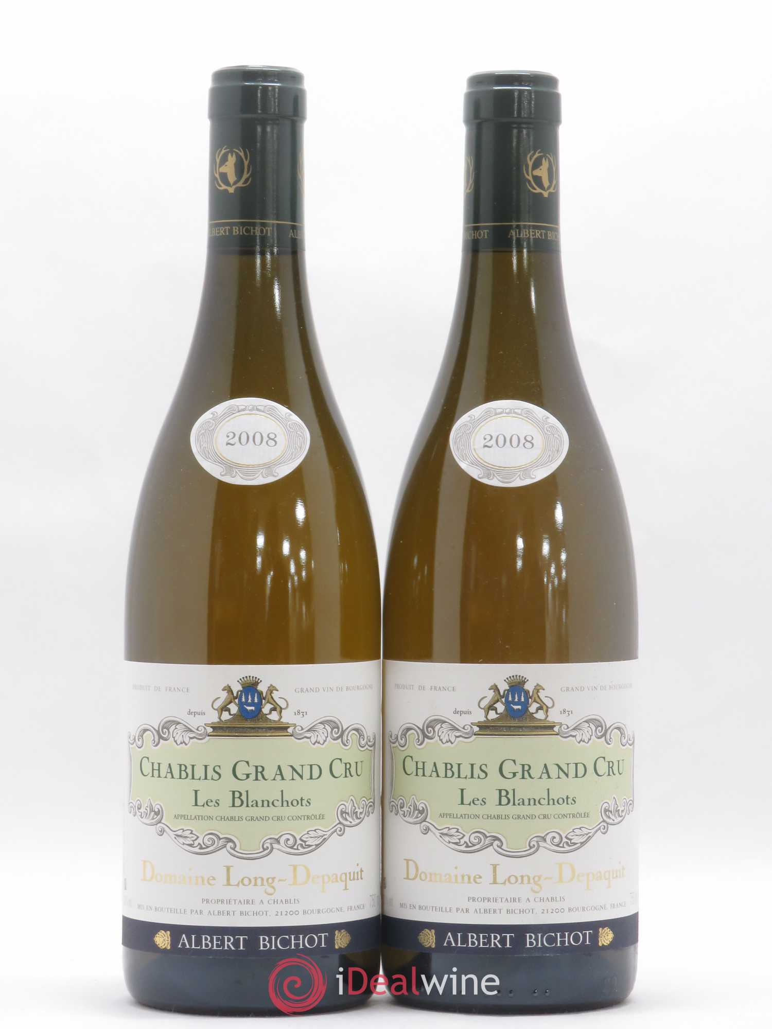 Chablis Grand Cru Les Blanchots Long Depaquit - Albert Bichot (Domaine) 2008 - Lot de 2 bouteilles - 0