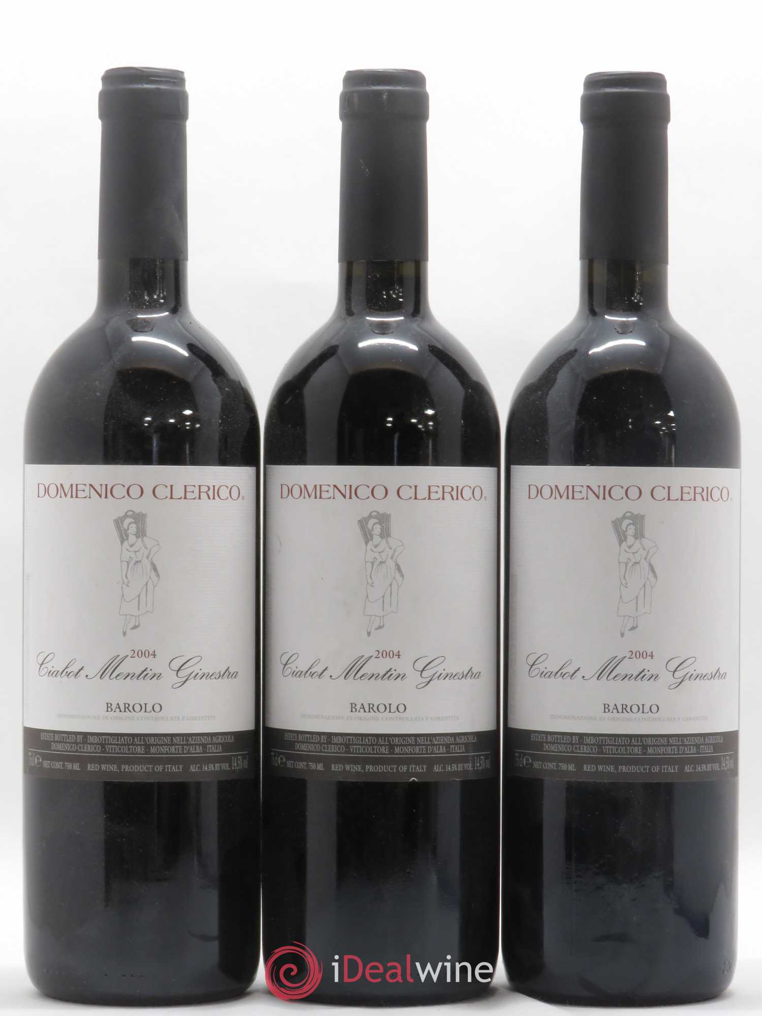 Barolo Ciabot Mentin Ginestra Domenico Clerico 2004 - Posten von 3 Flaschen - 0