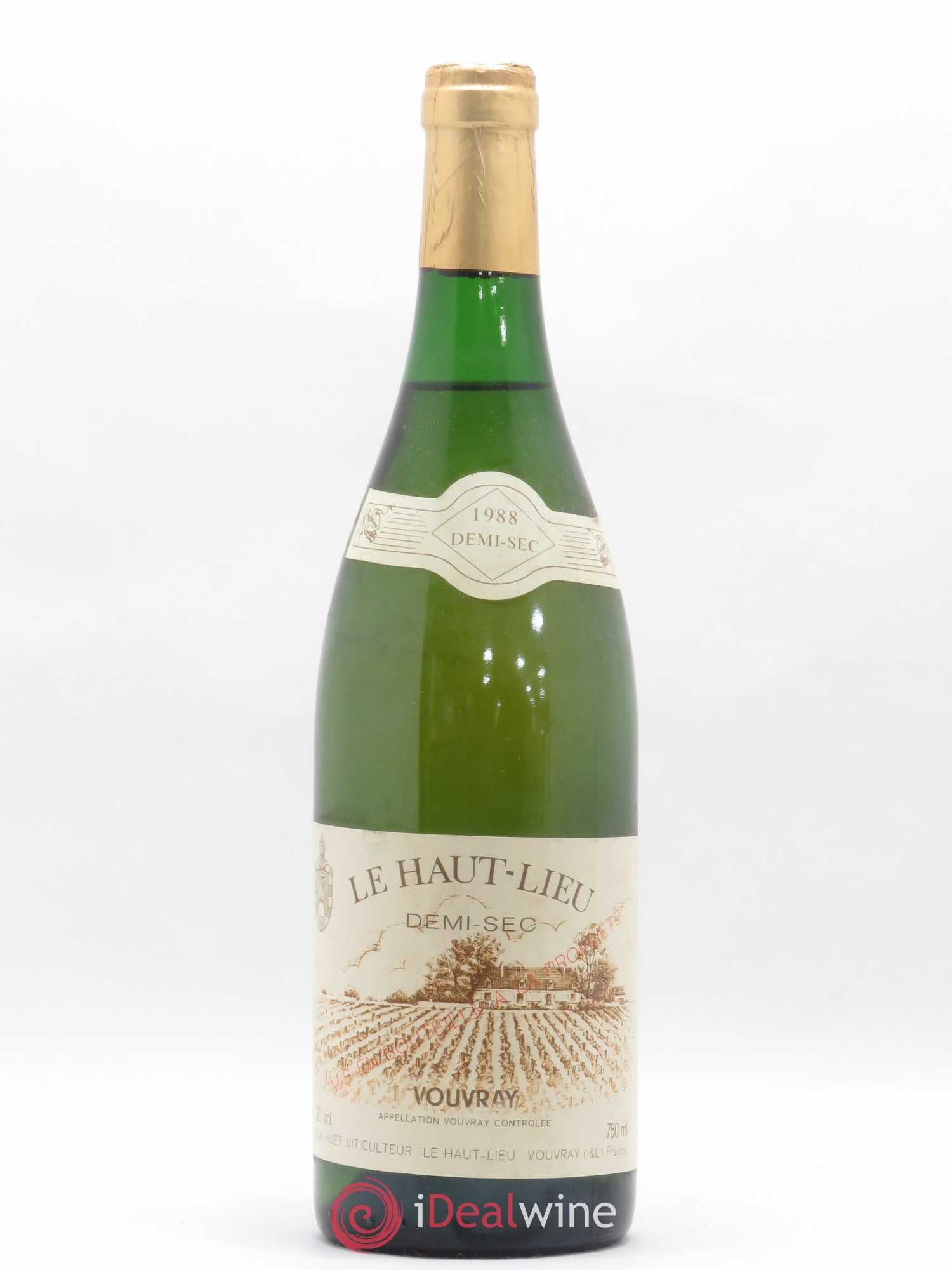 Vouvray Le Haut-Lieu Demi-Sec Domaine Huet 1988 - Lot de 1 bouteille - 0
