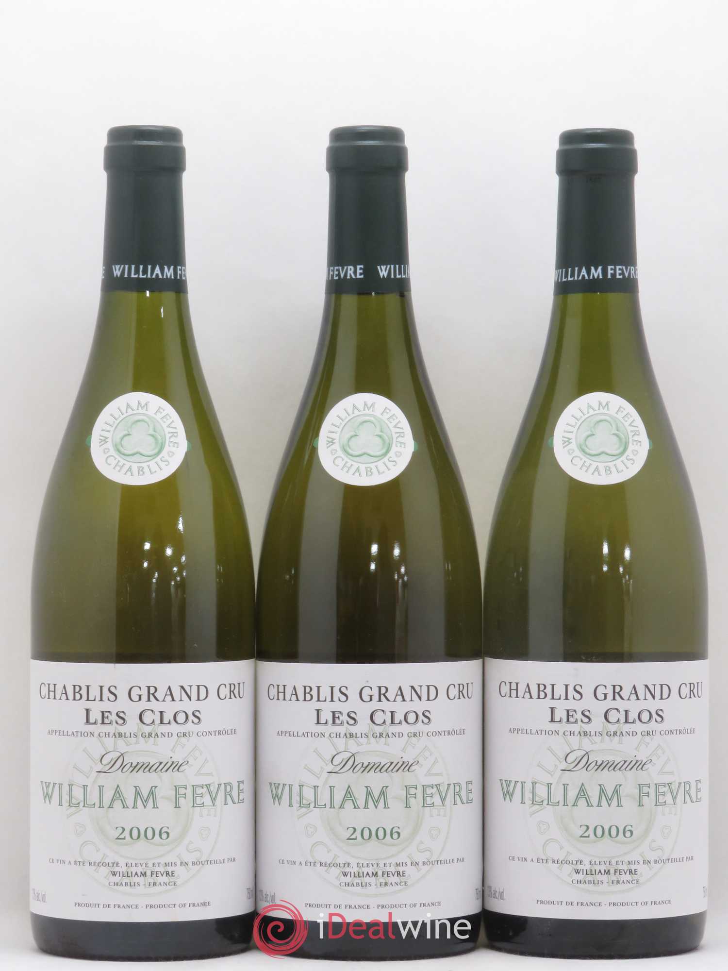 Chablis Grand Cru Les Clos William Fèvre 2006 - Lot de 3 bouteilles - 0