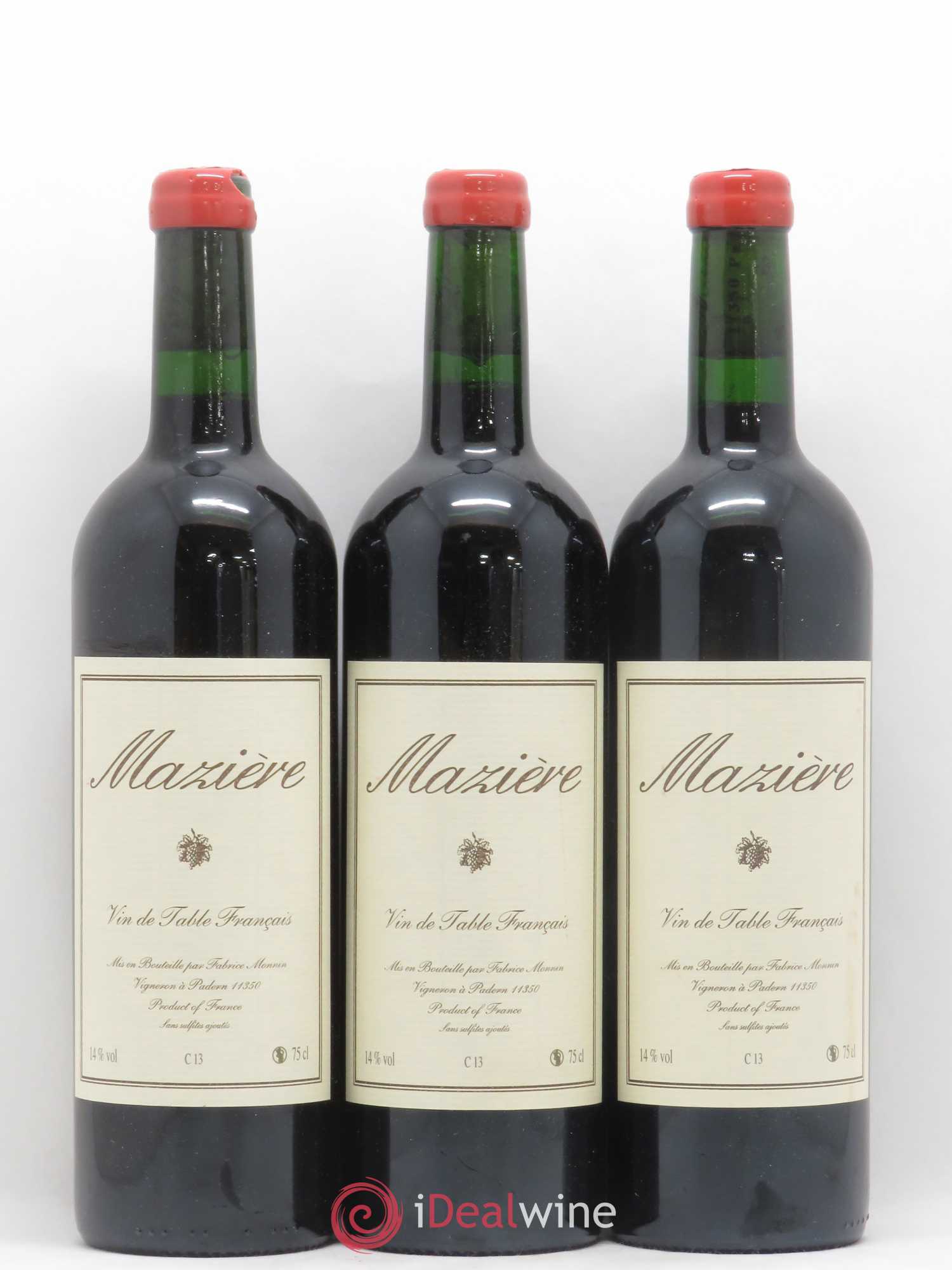 Vin de France Mazière Fabrice Monnin 2013 - Posten von 3 Flaschen - 0