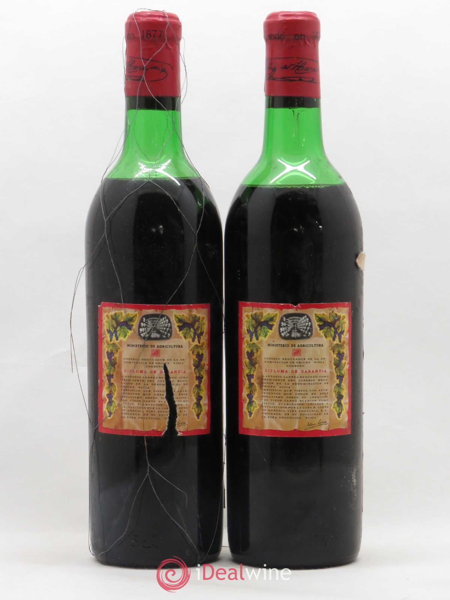 Rioja DOCA Reserva Vina Tondonia R. Lopez de Heredia 1954 - Lot of 2 bottles - 1