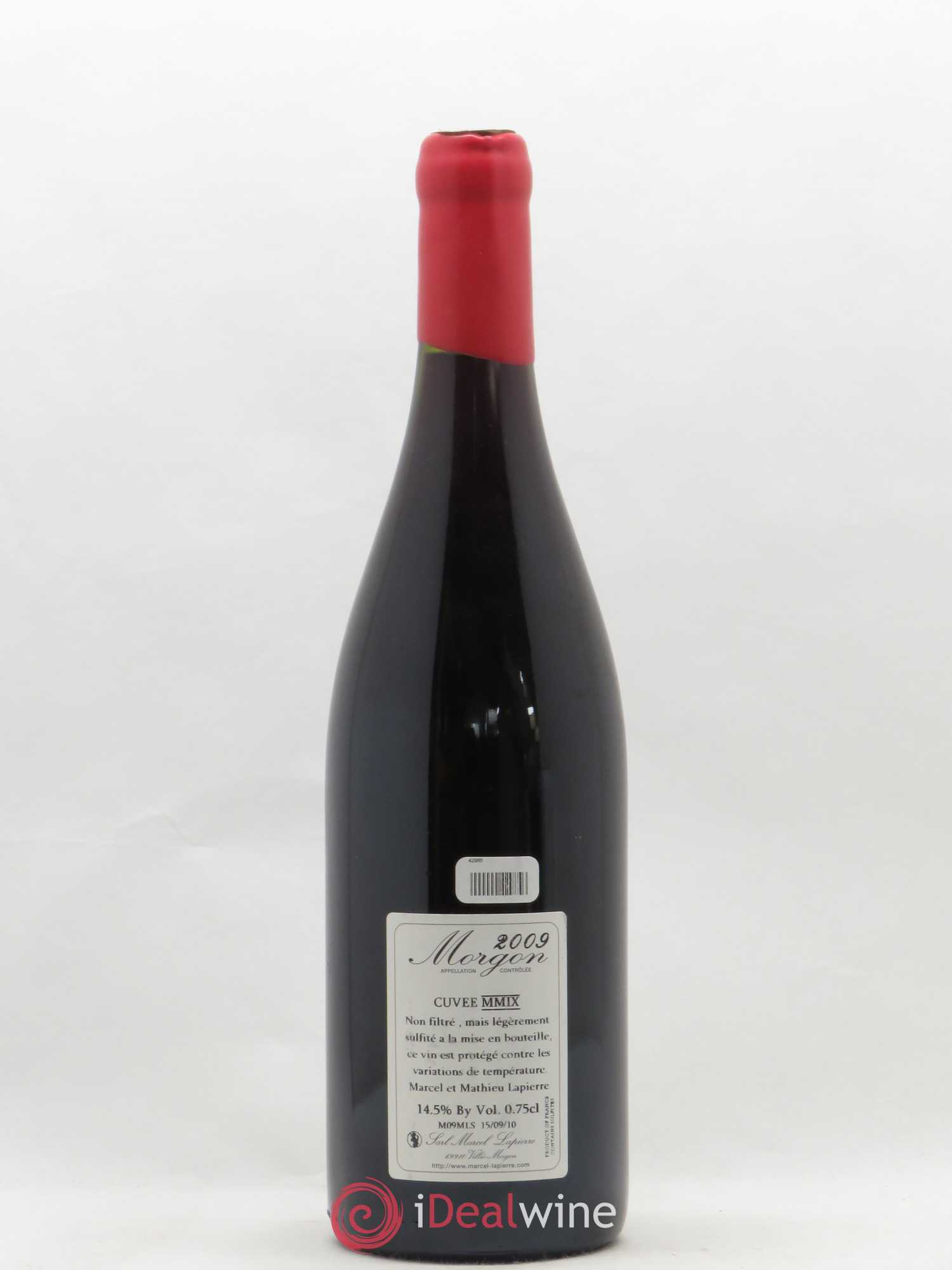 Morgon Cuvée Marcel Lapierre Marcel Lapierre (Domaine) 2009 - Lot de 1 bouteille - 1