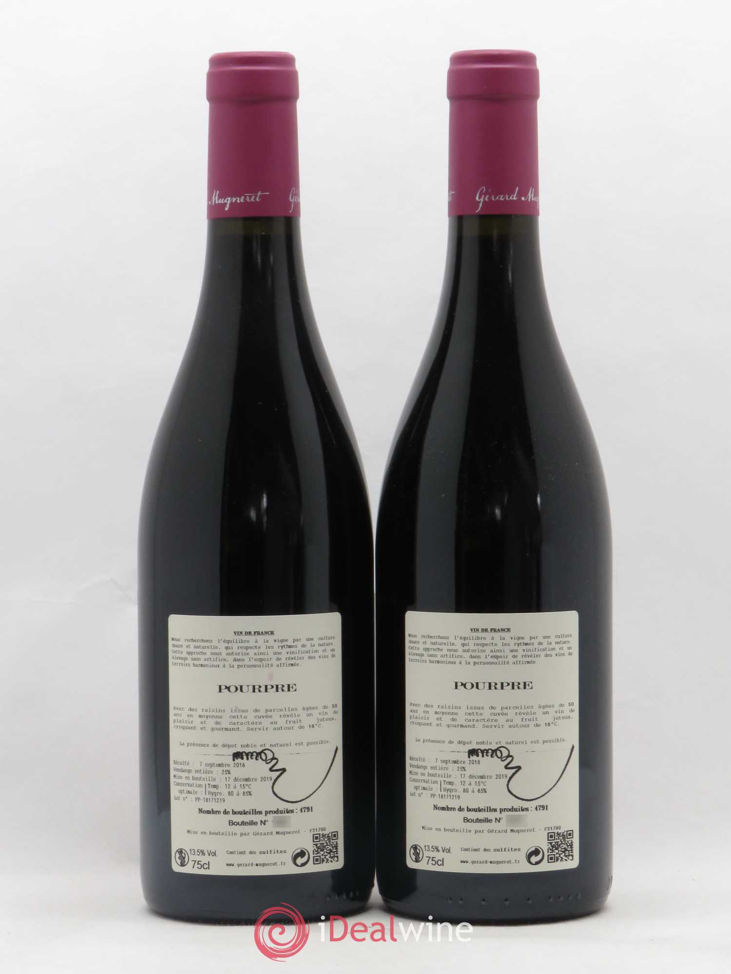 Vin de France Pourpre Gérard Mugneret 2018 - Lot de 2 bouteilles - 1