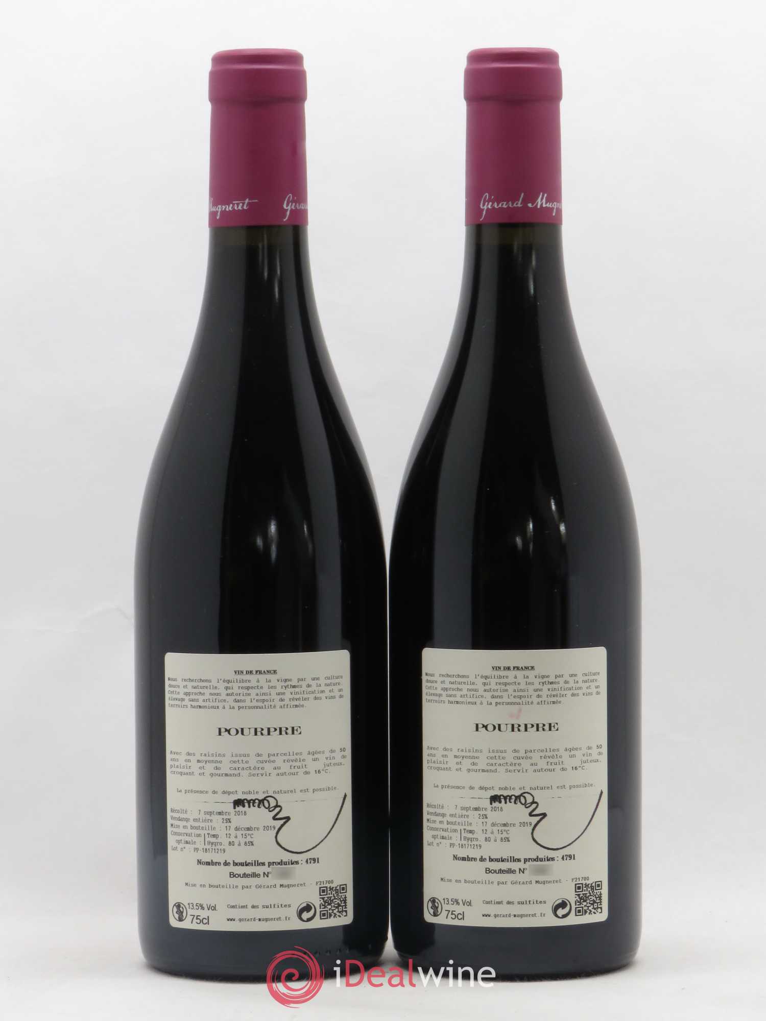 Vin de France Pourpre Gérard Mugneret 2018 - Lot de 2 bouteilles - 1