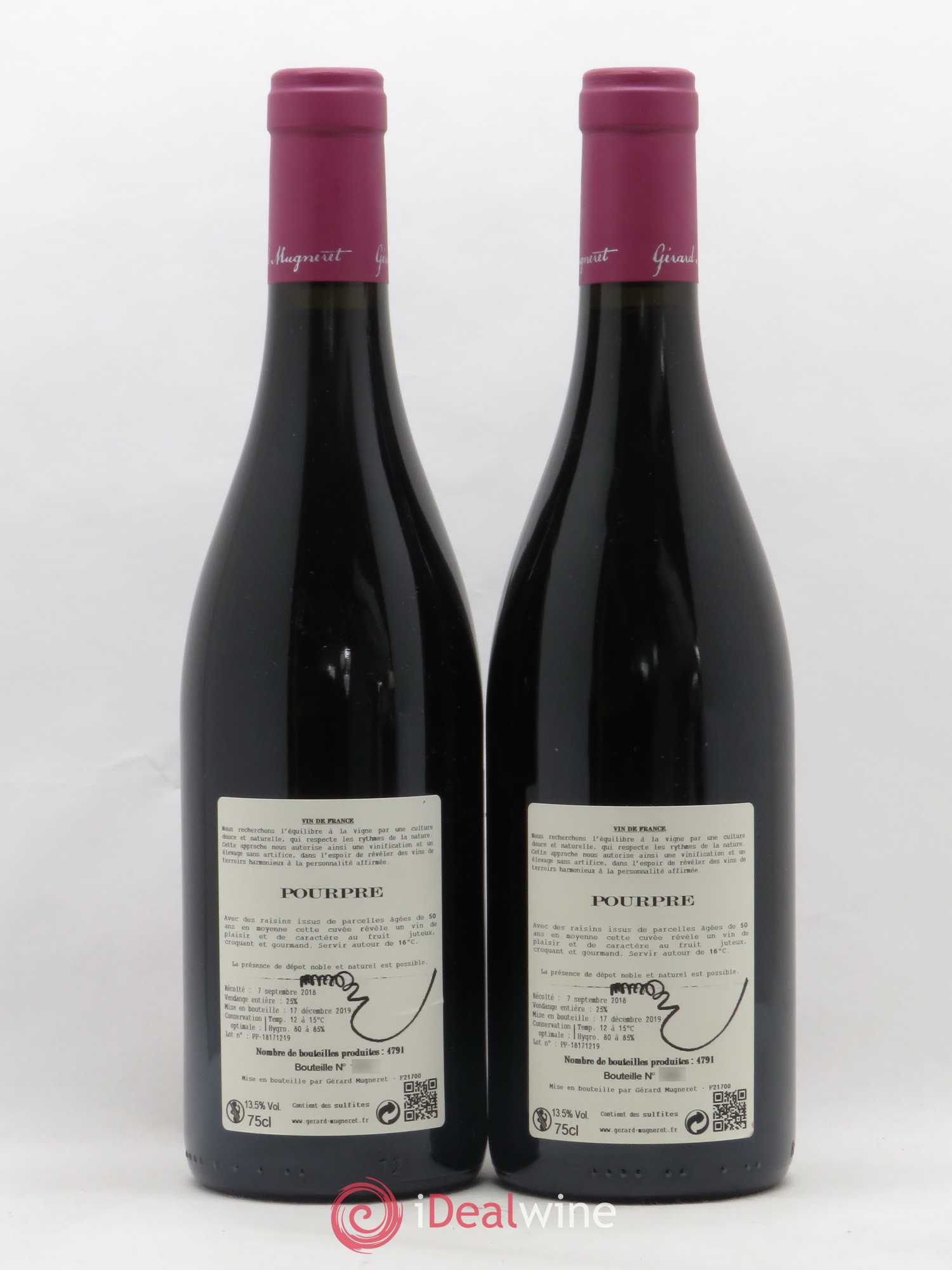 Vin de France Pourpre Gérard Mugneret 2018 - Lot de 2 bouteilles - 1