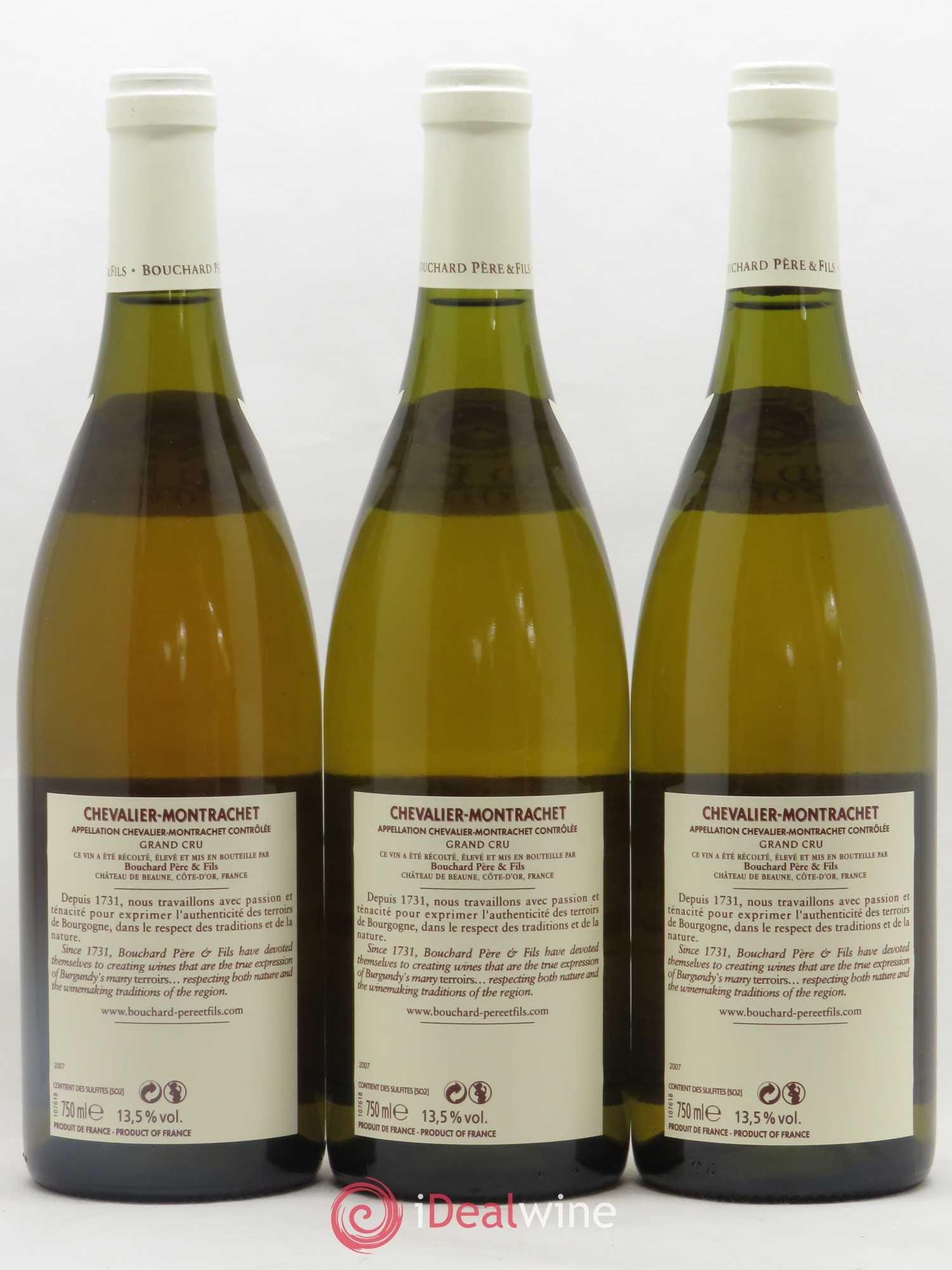 Chevalier-Montrachet Grand Cru Bouchard Père & Fils 2007 - Lot de 3 bouteilles - 1