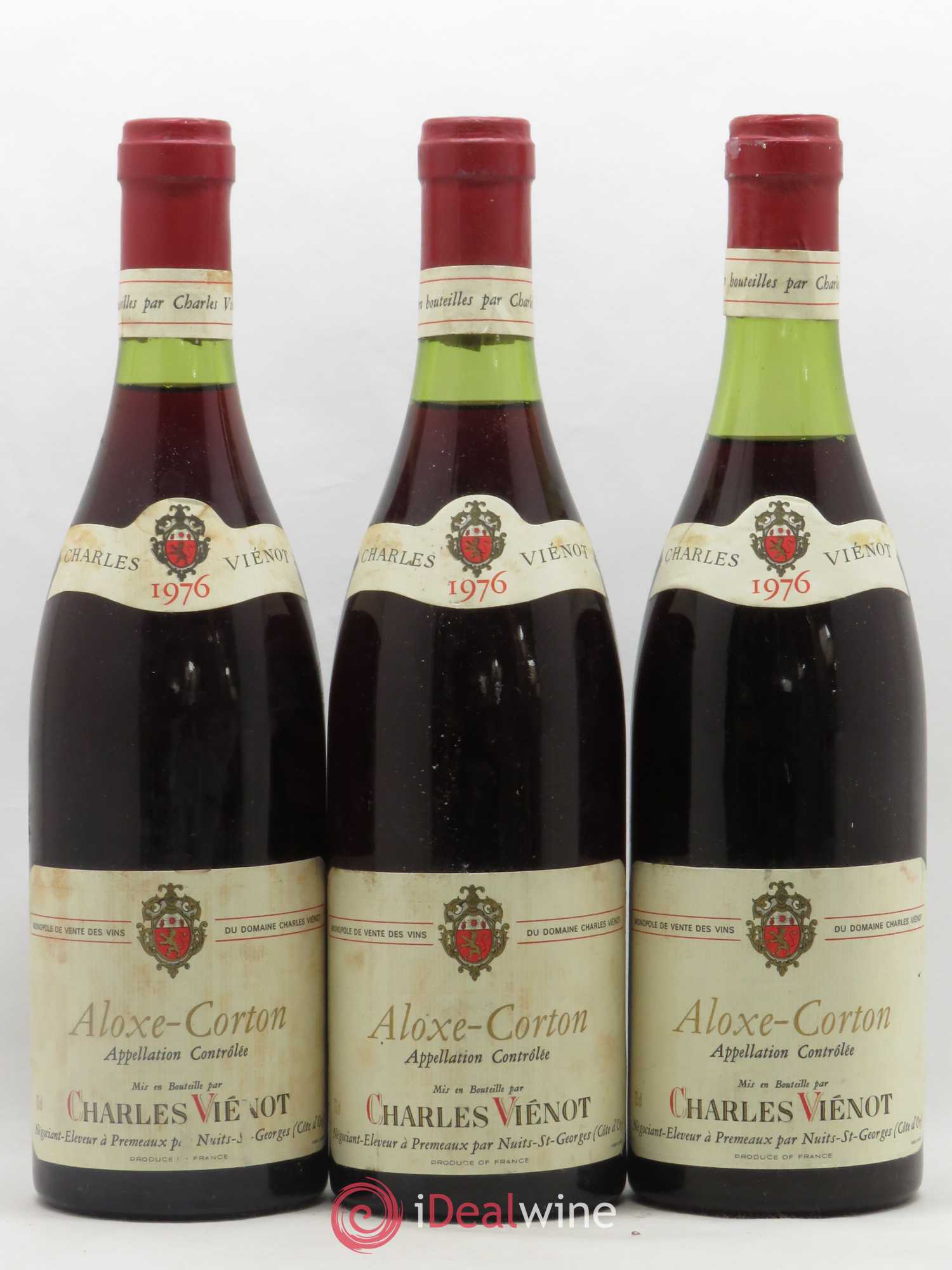 Aloxe-Corton Charles Vienot 1976 - Lot de 3 bouteilles - 0