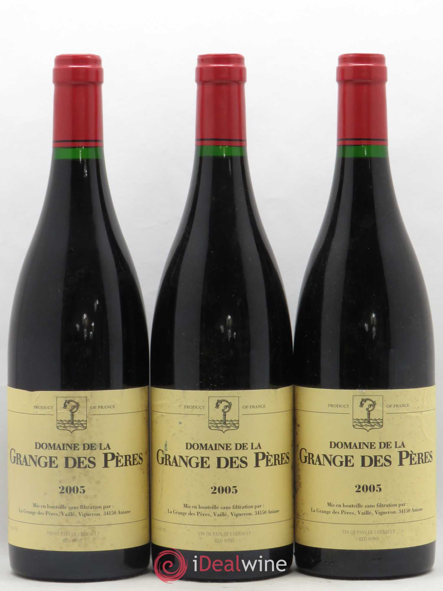 Pays d'Hérault Grange des Pères Laurent Vaillé 2005 - Lot de 3 bouteilles - 0