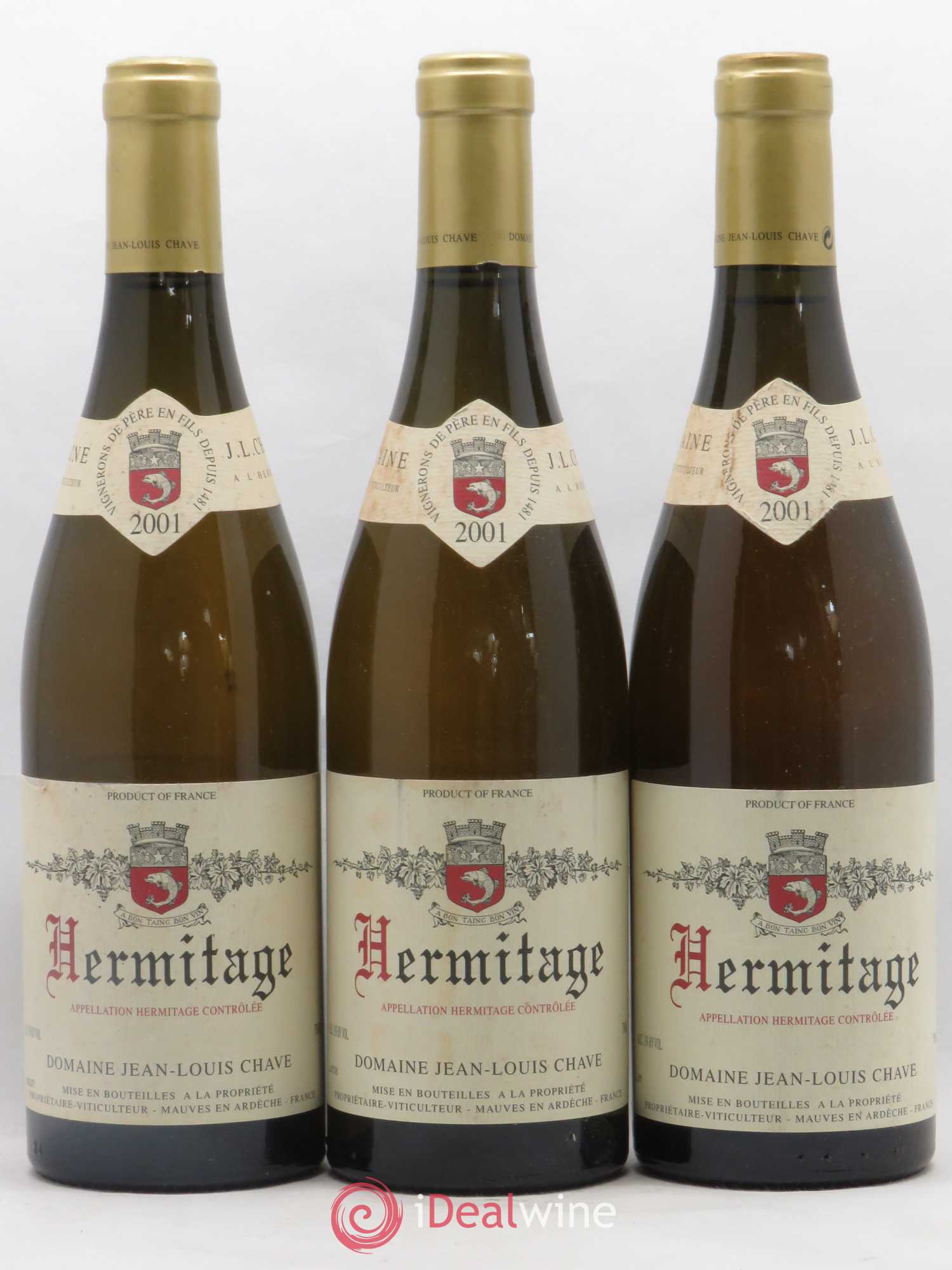 Hermitage Jean-Louis Chave 2001 - Lot de 3 bouteilles - 0