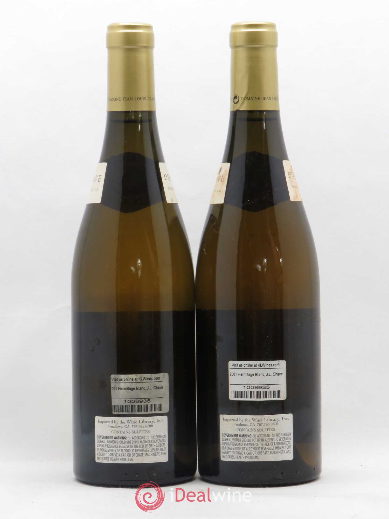 Hermitage Jean-Louis Chave 2001 - Lot de 2 bouteilles - 1