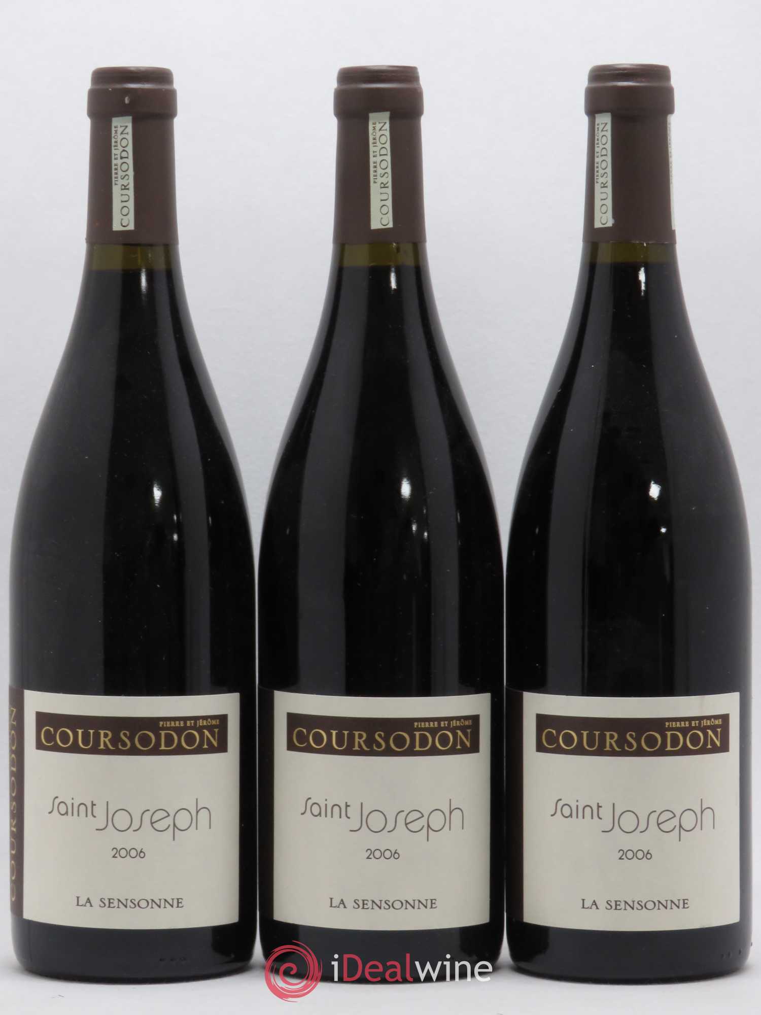 Saint-Joseph La Sensonne Pierre et Jérôme Coursodon 2006 - Lot de 3 bouteilles - 0