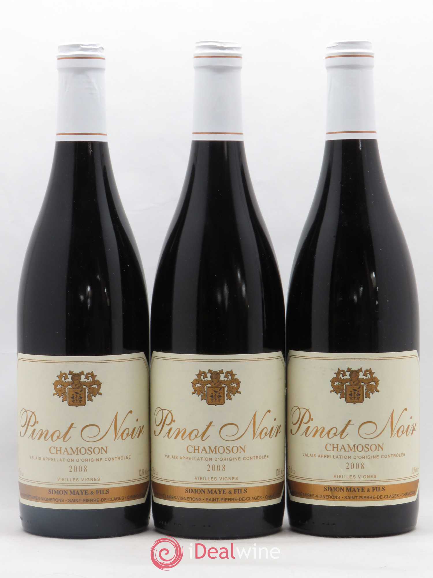Valais Chamoson Pinot noir Vieilles Vignes Simon Maye 2008 - Posten von 3 Flaschen - 0