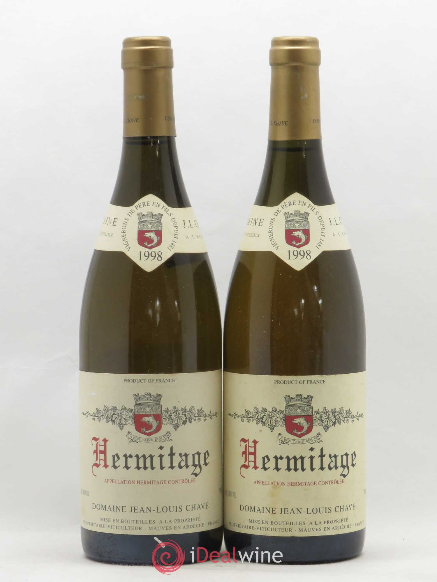 Hermitage Jean-Louis Chave 1998 - Lot de 2 bouteilles - 0