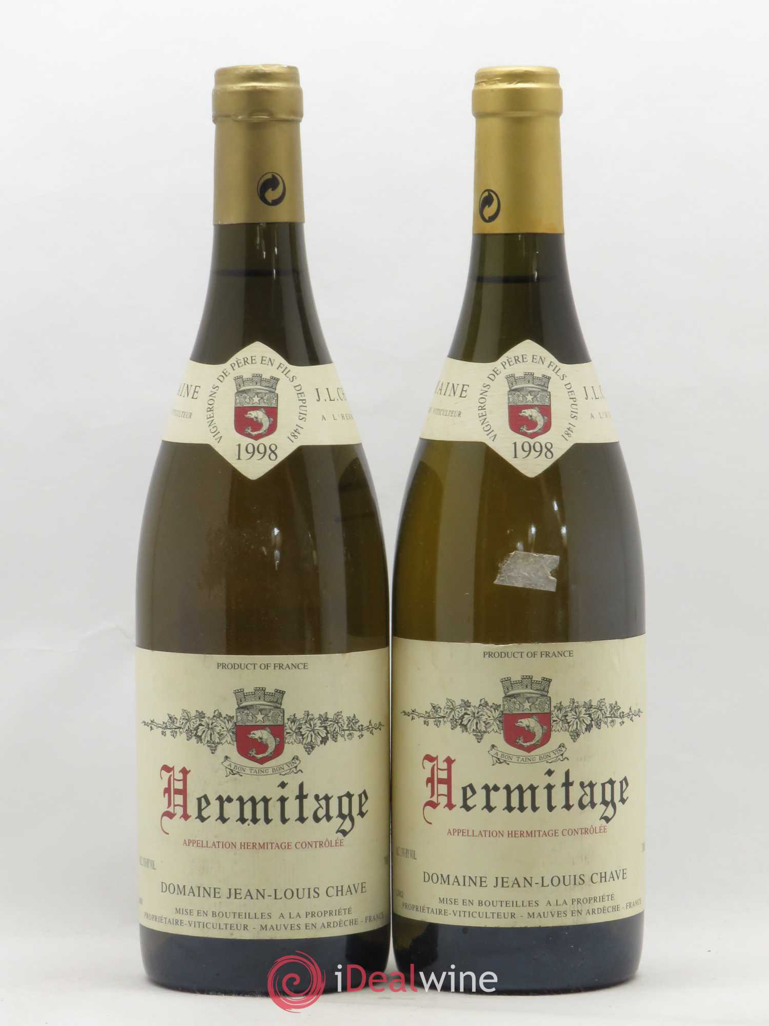 Hermitage Jean-Louis Chave 1998 - Lot de 2 bouteilles - 0