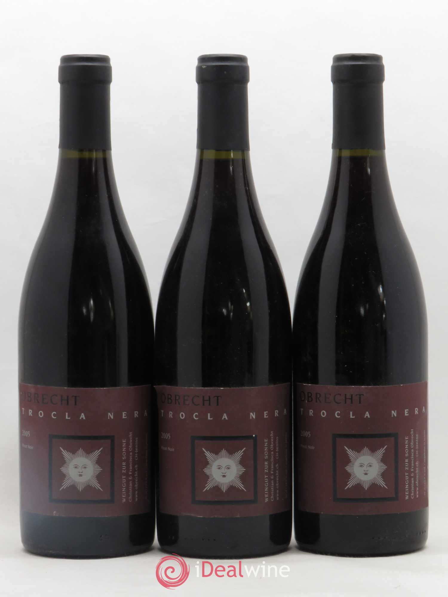 Vins Etrangers Suisse Trocla Nera Pinot Noir Obrecht 2005 - Posten von 3 Flaschen - 0