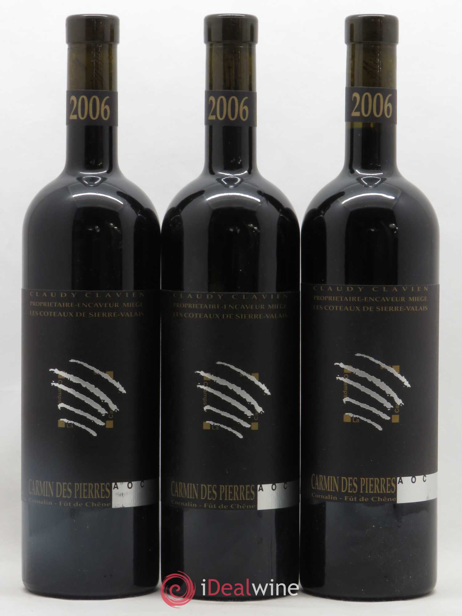 Valais Cornalin Carmin des Pierres Claudy Clavien 2006 - Posten von 3 Flaschen - 0