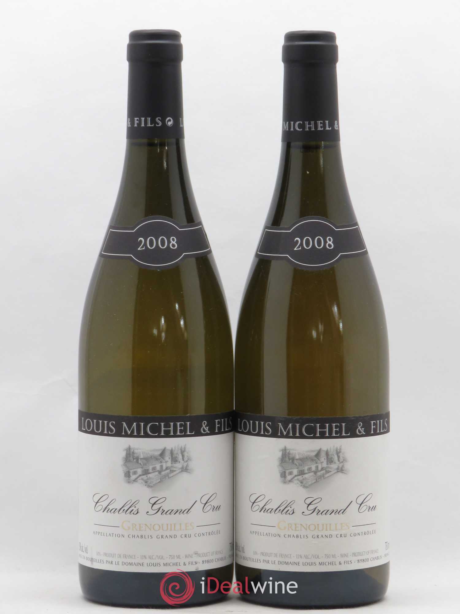 Chablis Grand Cru Grenouilles Louis Michel et Fils 2008 - Lot de 2 bouteilles - 0