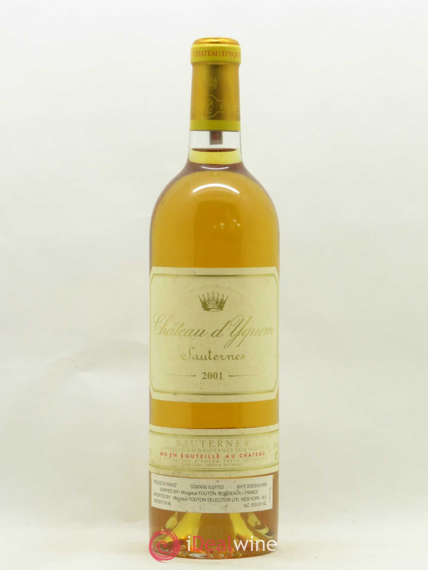 Château d' Yquem 1er Cru Classé Supérieur 2001 - Lotto di 1 bottiglia - 0