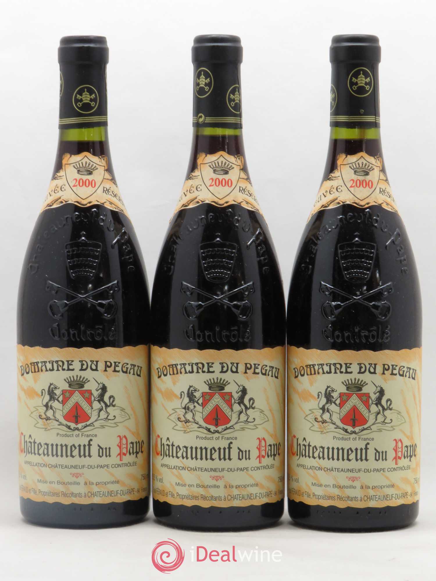 Châteauneuf-du-Pape Domaine du Pégau Cuvée Réservée Paul et Laurence Féraud 2000 - Lot de 3 bouteilles - 0