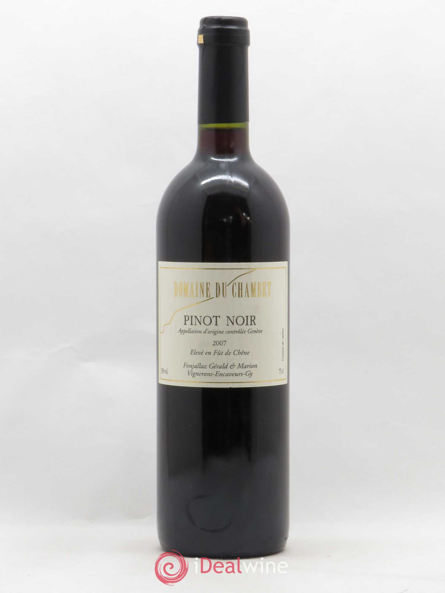 Vins Etrangers Genève Pinot noir Domaine du Chambet 2007 - Posten von 1 Flasche - 0