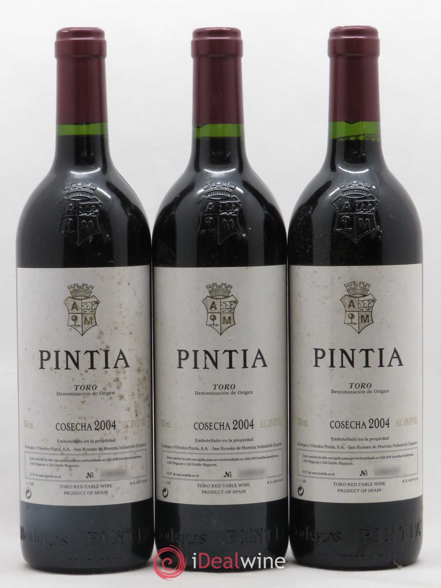 Toro DO Vega Sicilia Pintia Famille Alvarez 2004 - Lot de 3 bouteilles - 0