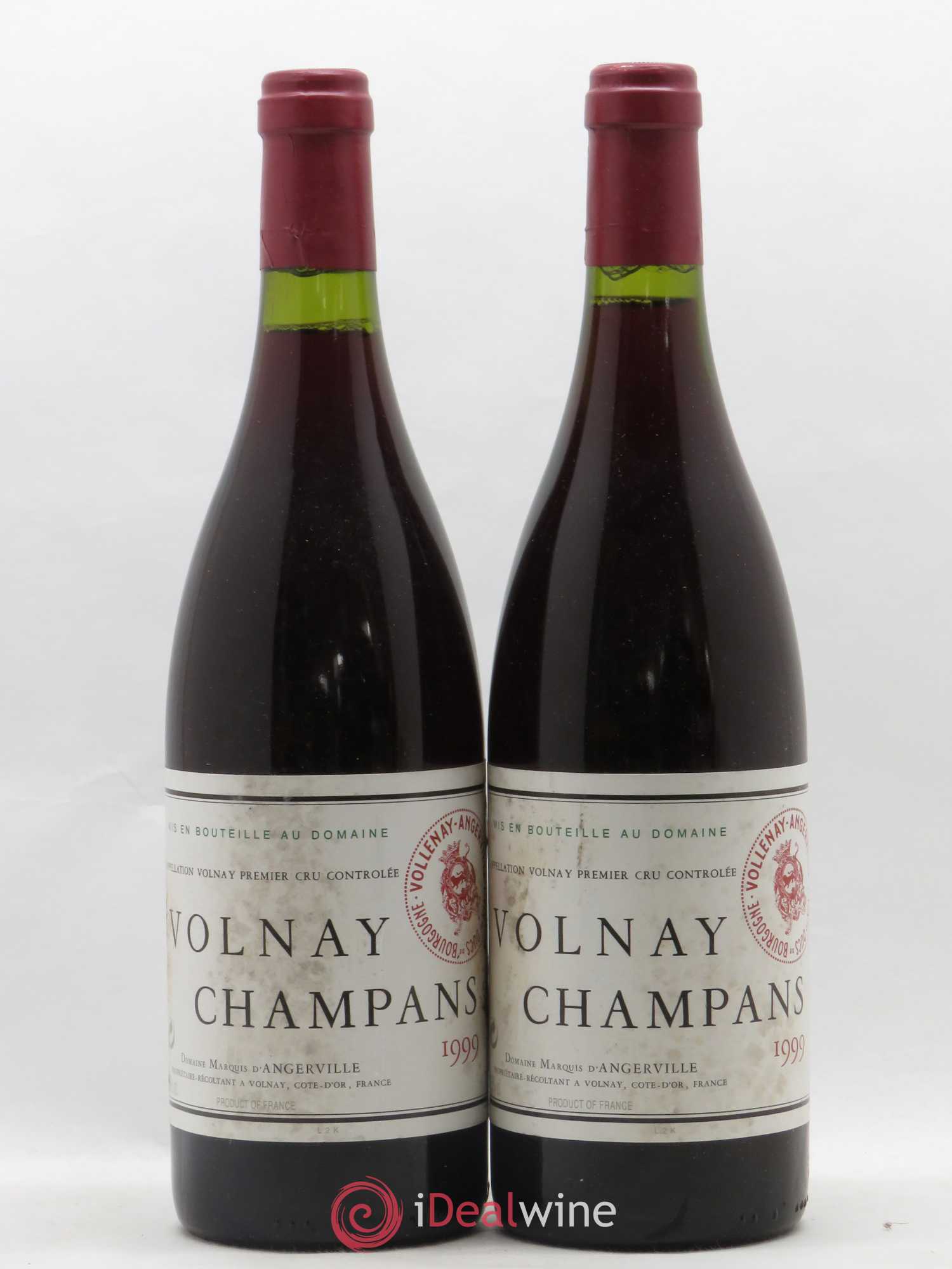 Volnay 1er Cru Champans Marquis d'Angerville (Domaine) 1999 - Lot de 2 bouteilles - 0
