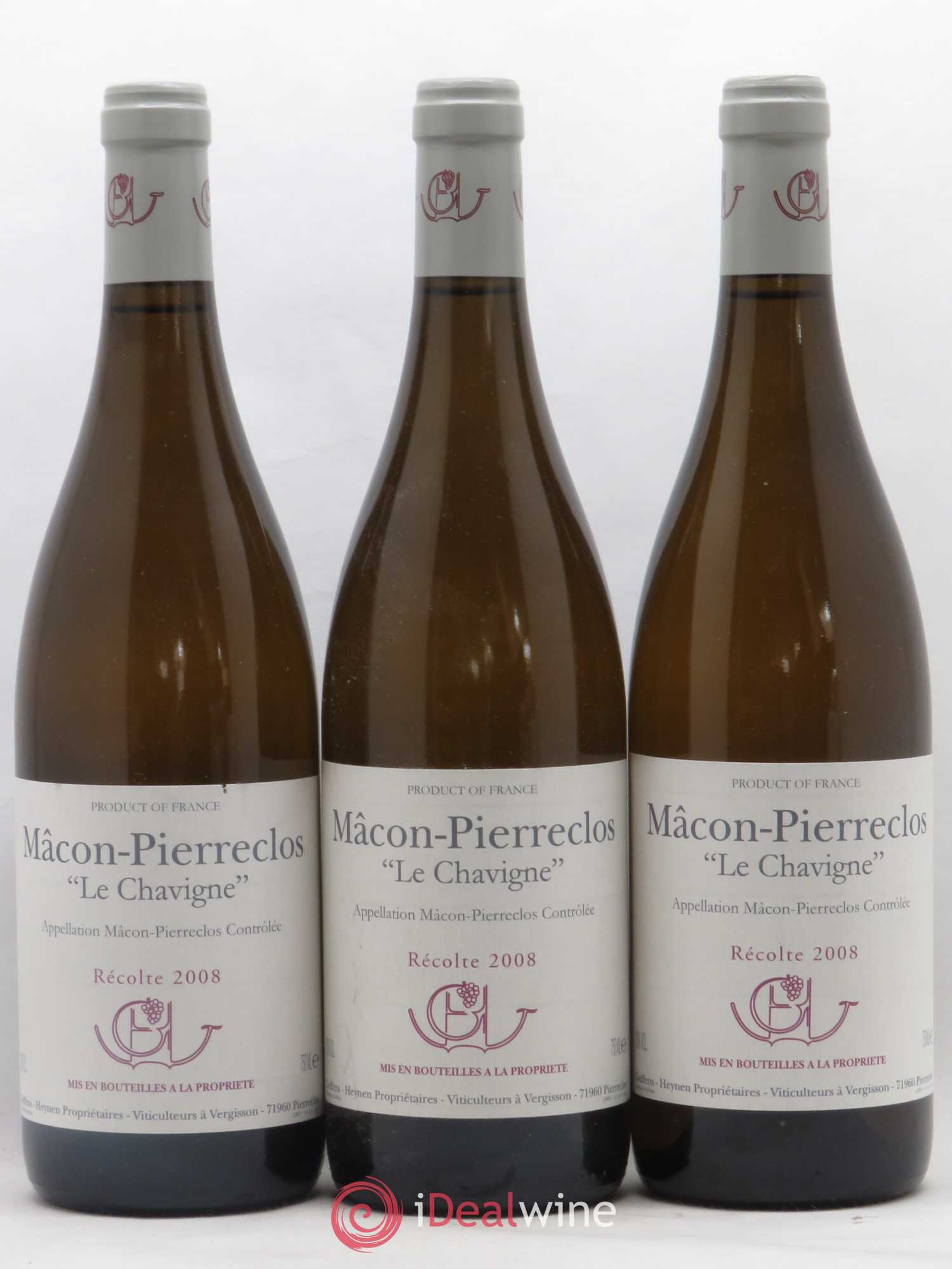 Mâcon-Pierreclos Le Chavigne Guffens-Heynen 2008 - Lot de 3 bouteilles - 0
