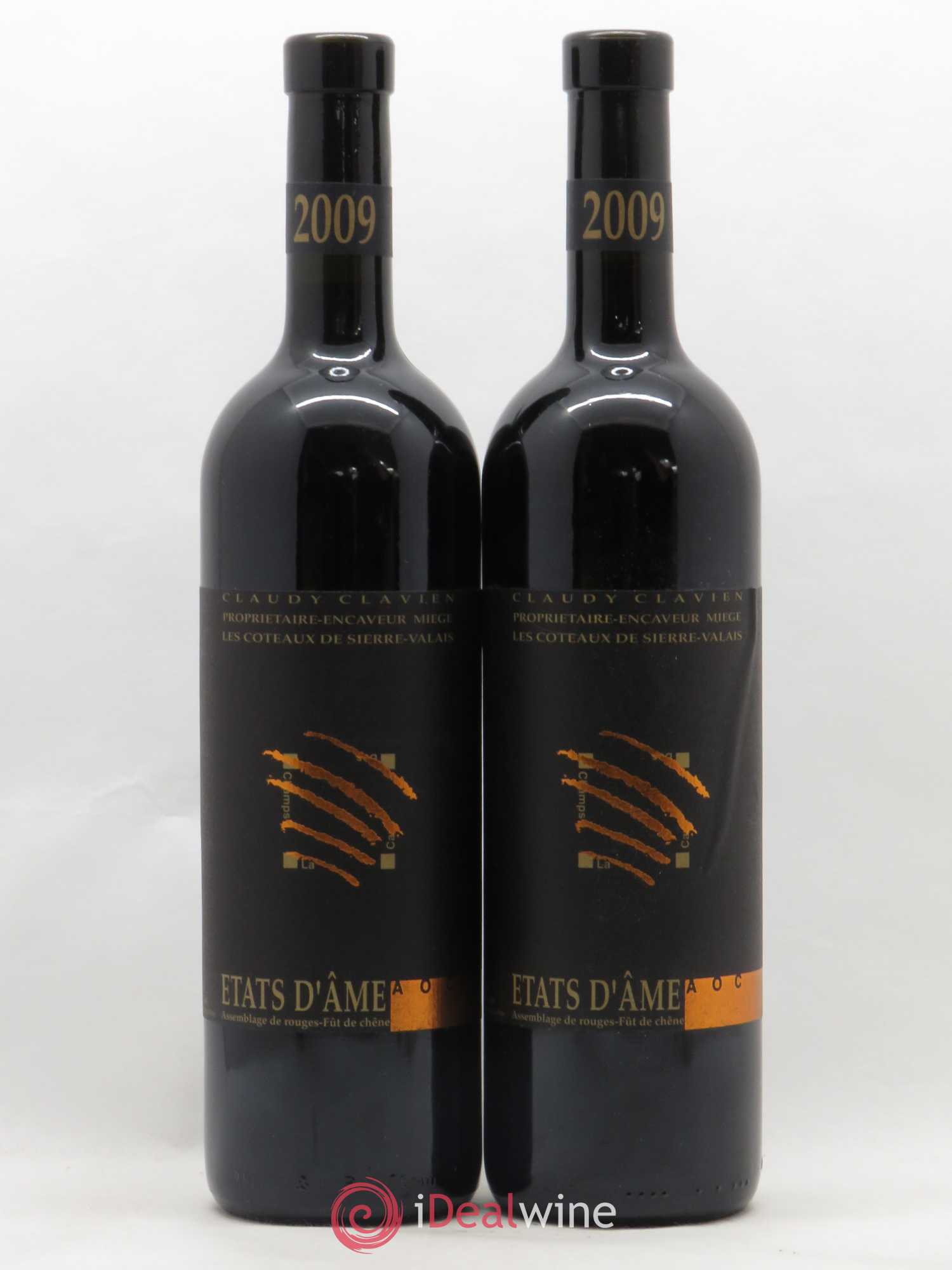 Valais Assemblage Etat d'Ame Claudy Clavien 2009 - Posten von 2 Flaschen - 0
