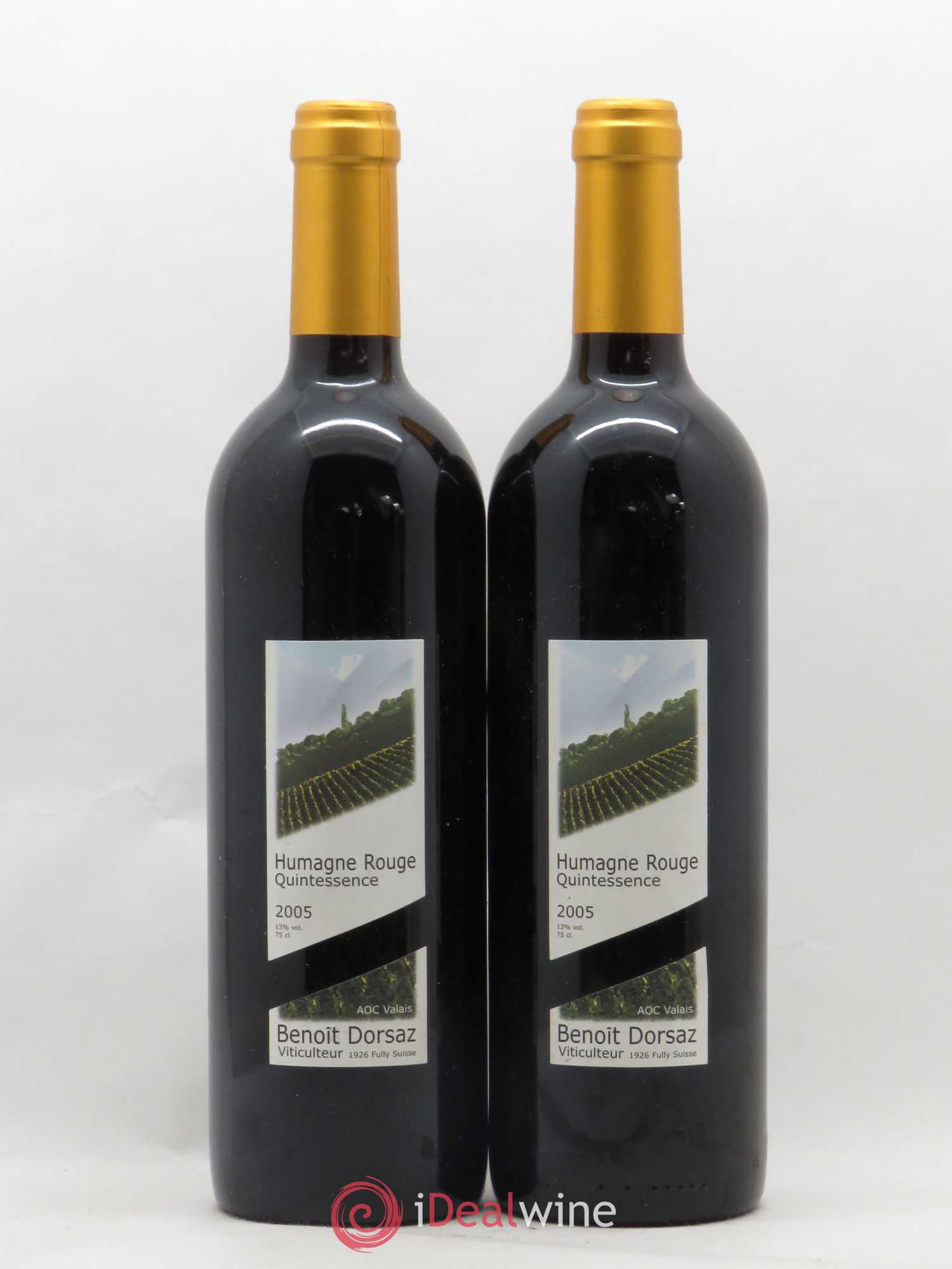 Valais Humagne Rouge Quintessence Benoit Dorsaz 2005 - Posten von 2 Flaschen - 0