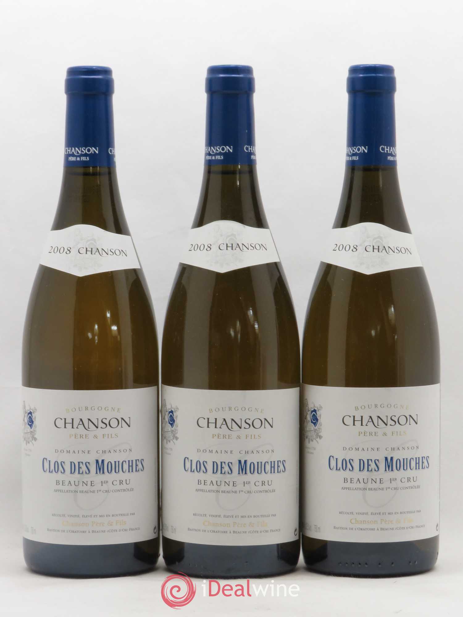 Beaune 1er Cru Clos des Mouches Chanson 2008 - Lot de 3 bouteilles - 0