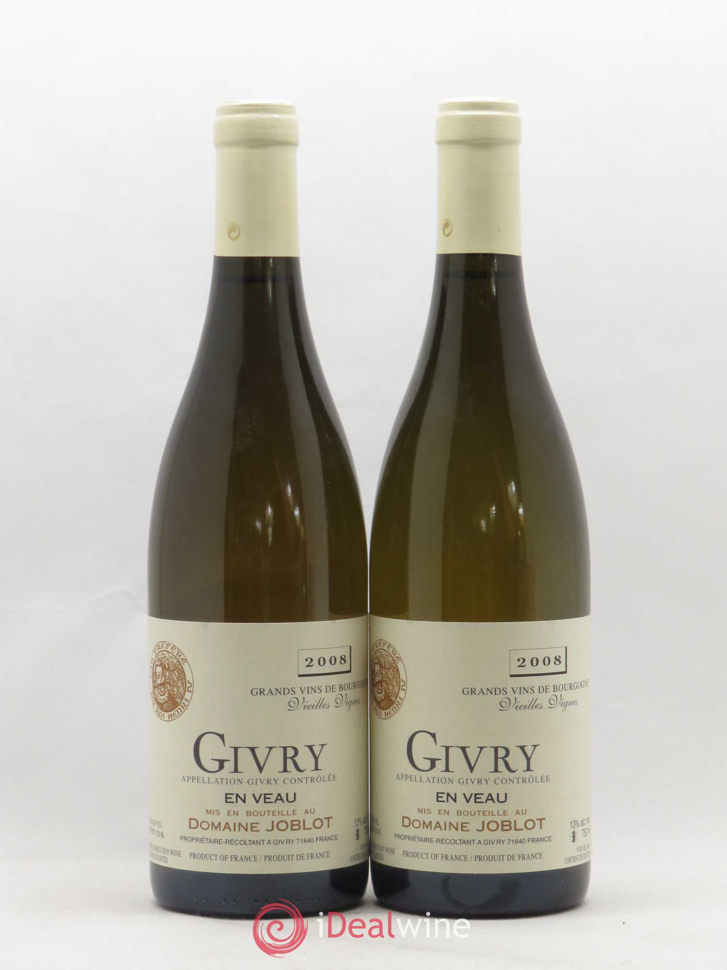 Givry En Veau Vielles Vignes Domaine Joblot 2008 - Posten von 2 Flaschen - 0