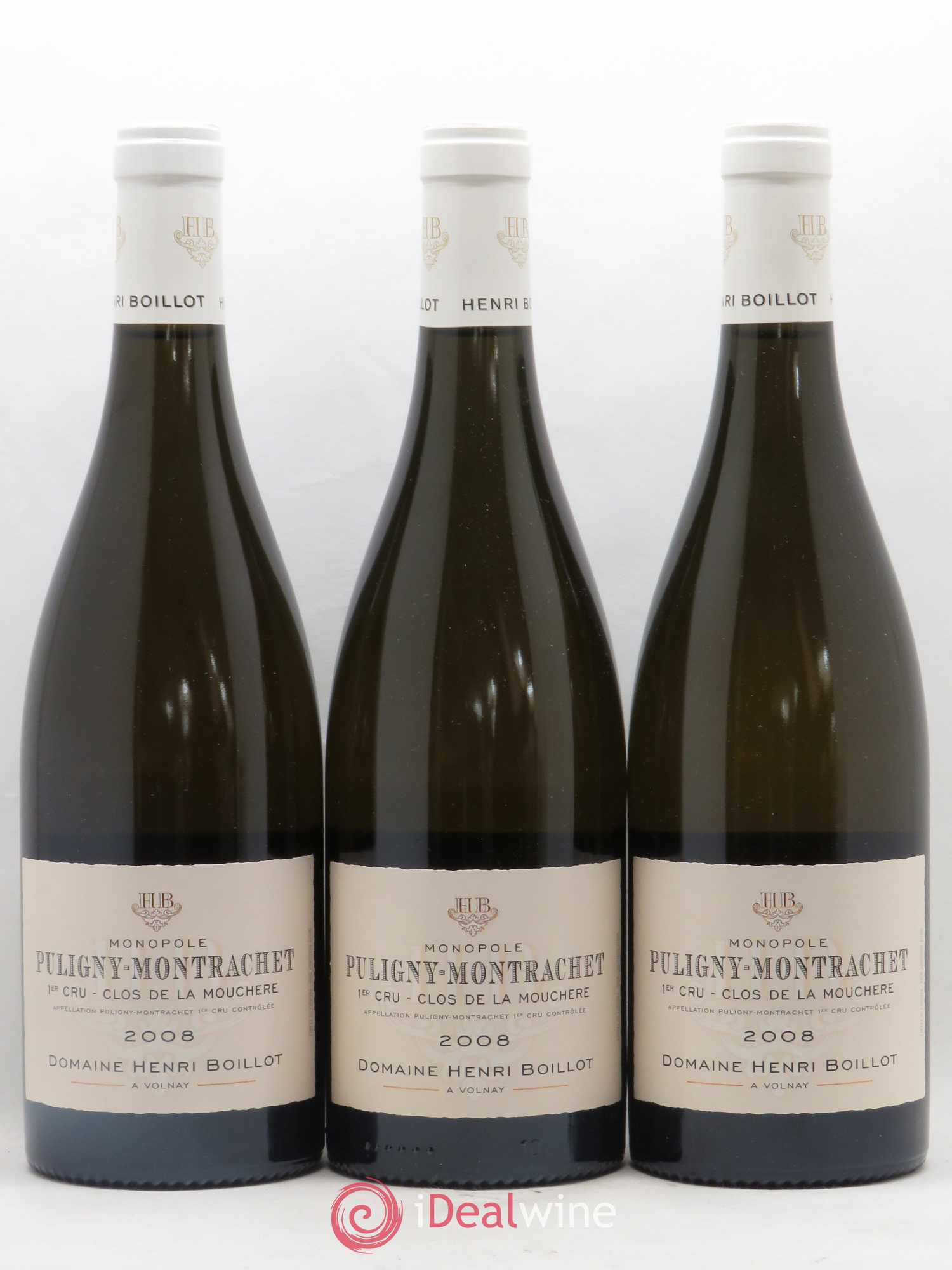 Puligny-Montrachet 1er Cru Clos de la Mouchère Henri Boillot (Domaine) 2008 - Lot de 3 bouteilles - 0