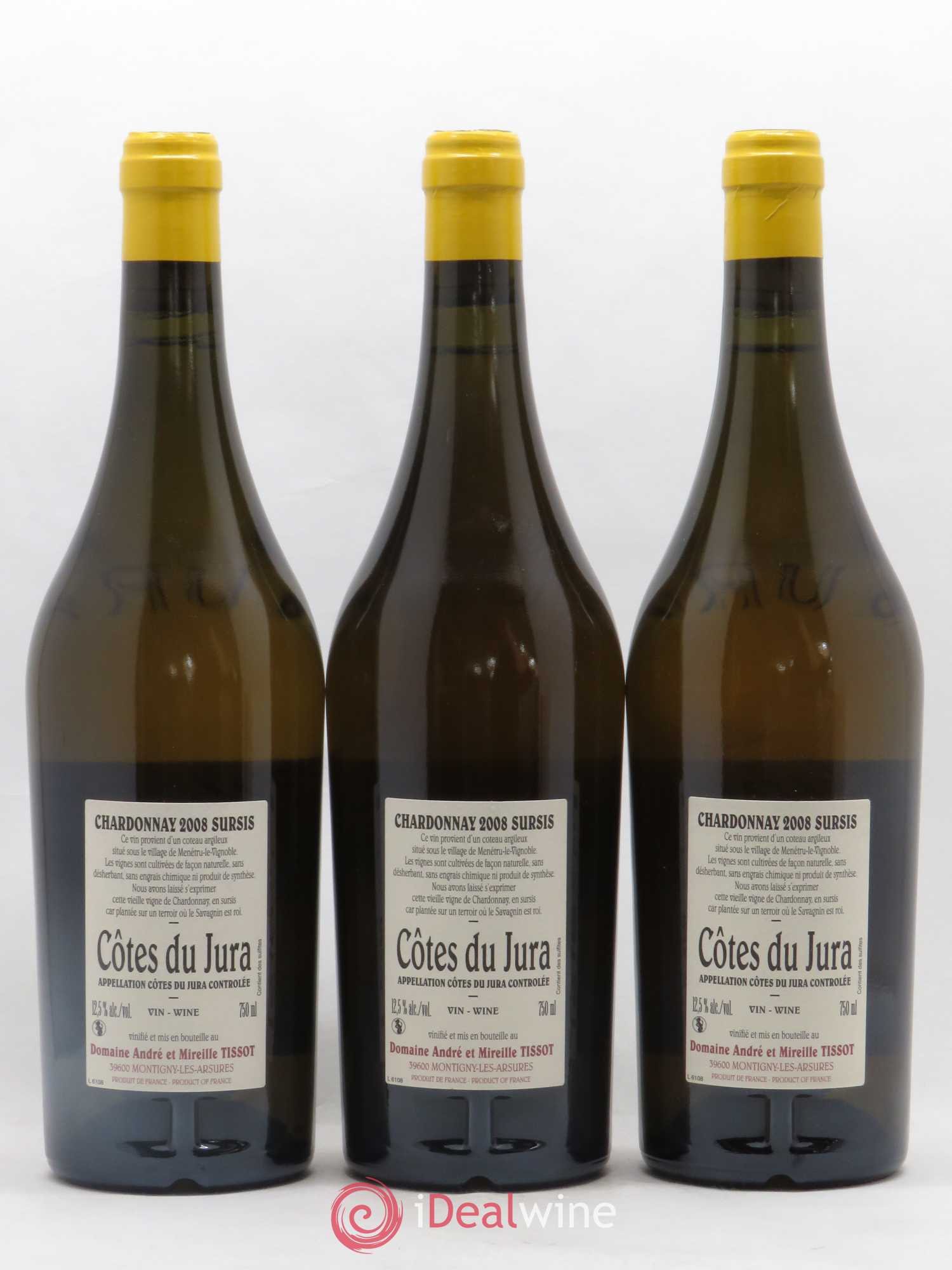 Côtes du Jura Suris Stéphane  Tissot 2008 - Posten von 3 Flaschen - 1